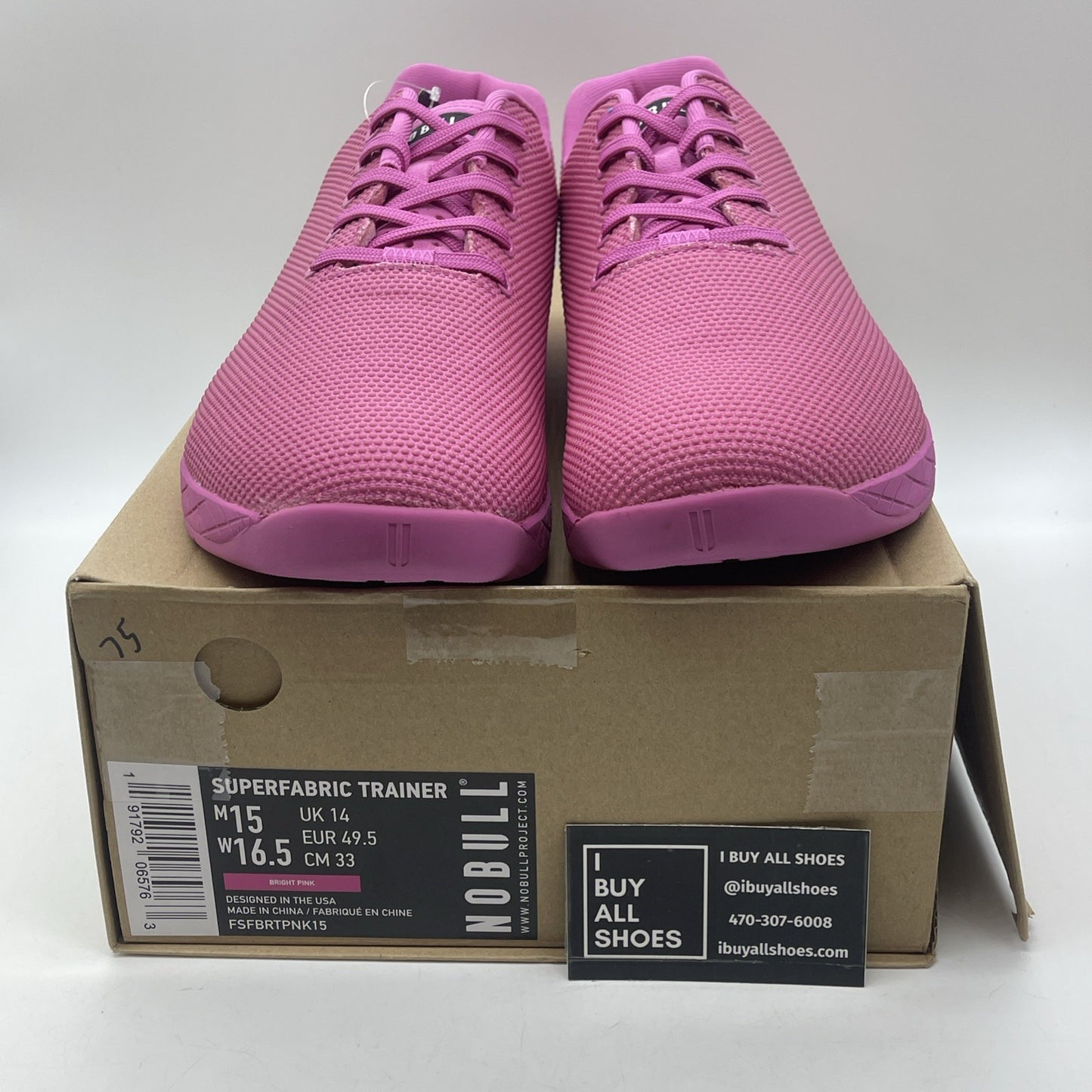 Size 15 - NOBULL Unisex Pink Athletic Trainers Suede Purple Silver (G4MF21EF29)