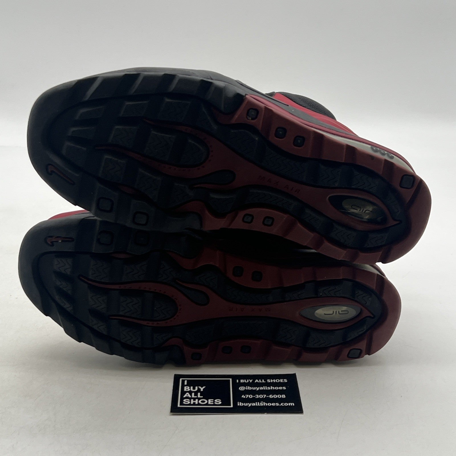 Size 7 - Nike Air Bakin Posite Red Black Womens (415116-601)