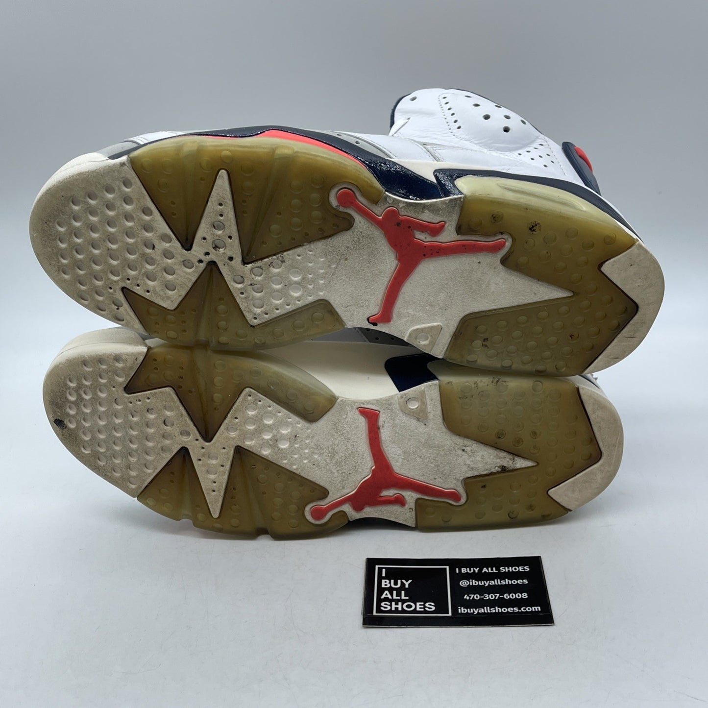 Size 10.5 - Air Jordan 6 Retro Tinker White Blue Grey Leather (384664-104)