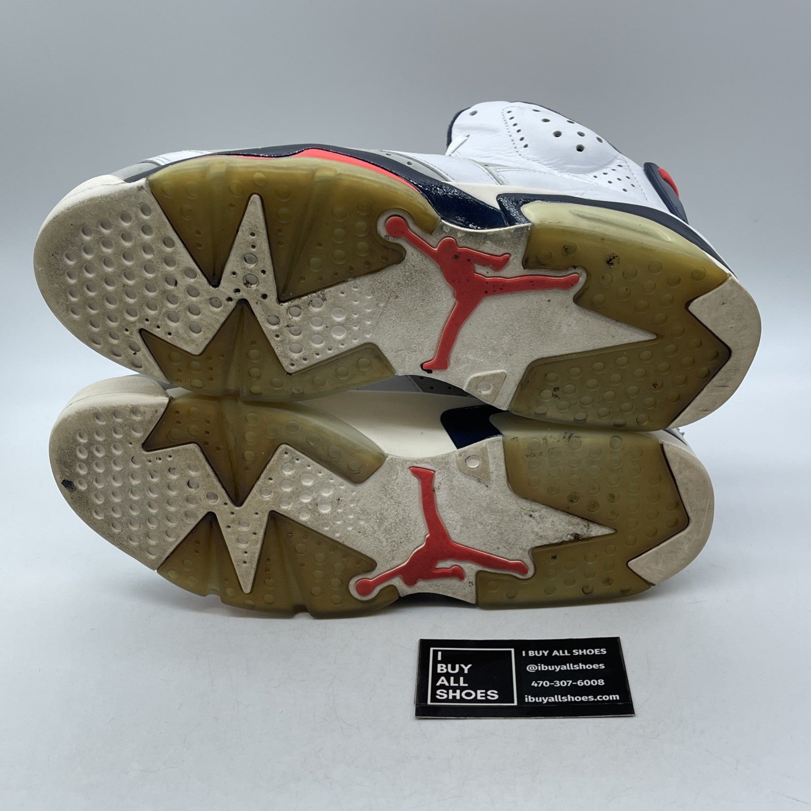 Size 10.5 - Air Jordan 6 Retro Tinker White Blue Grey Leather (384664-104)