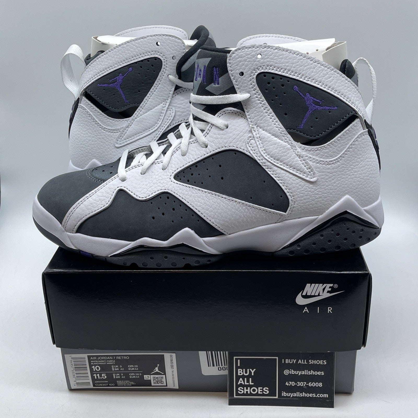 Size 10 - Air Jordan 7 Retro Flint Grey White Suede Leather (CU9307-100)