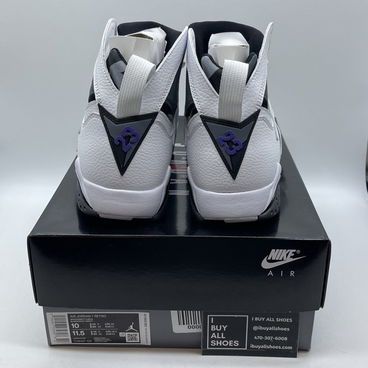 Size 10 - Air Jordan 7 Retro 2021 Flint Grey White Suede Leather (CU9307-100)