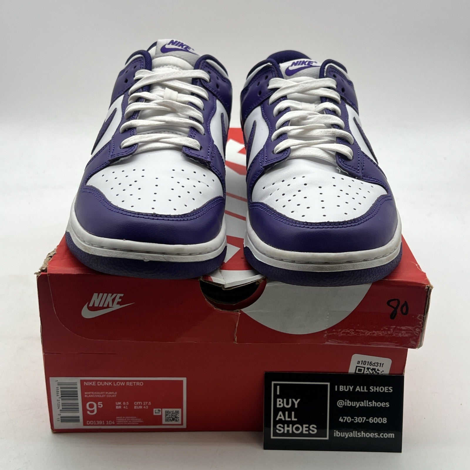 Size 9.5 - Nike Dunk Low Retro Court Purple 2022 (DD1391-104)