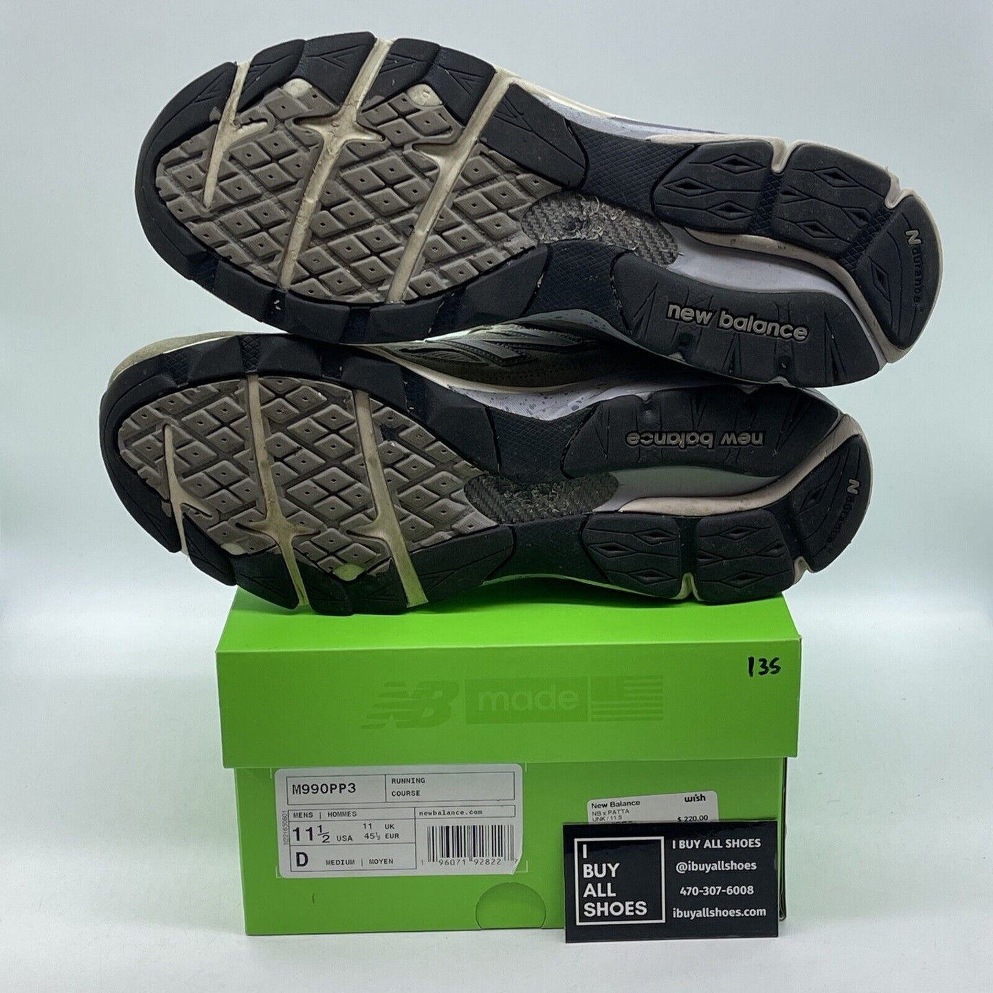 Size 11.5 - New Balance Patta x 990v3 Made in USA Keep Your Family Close Suede