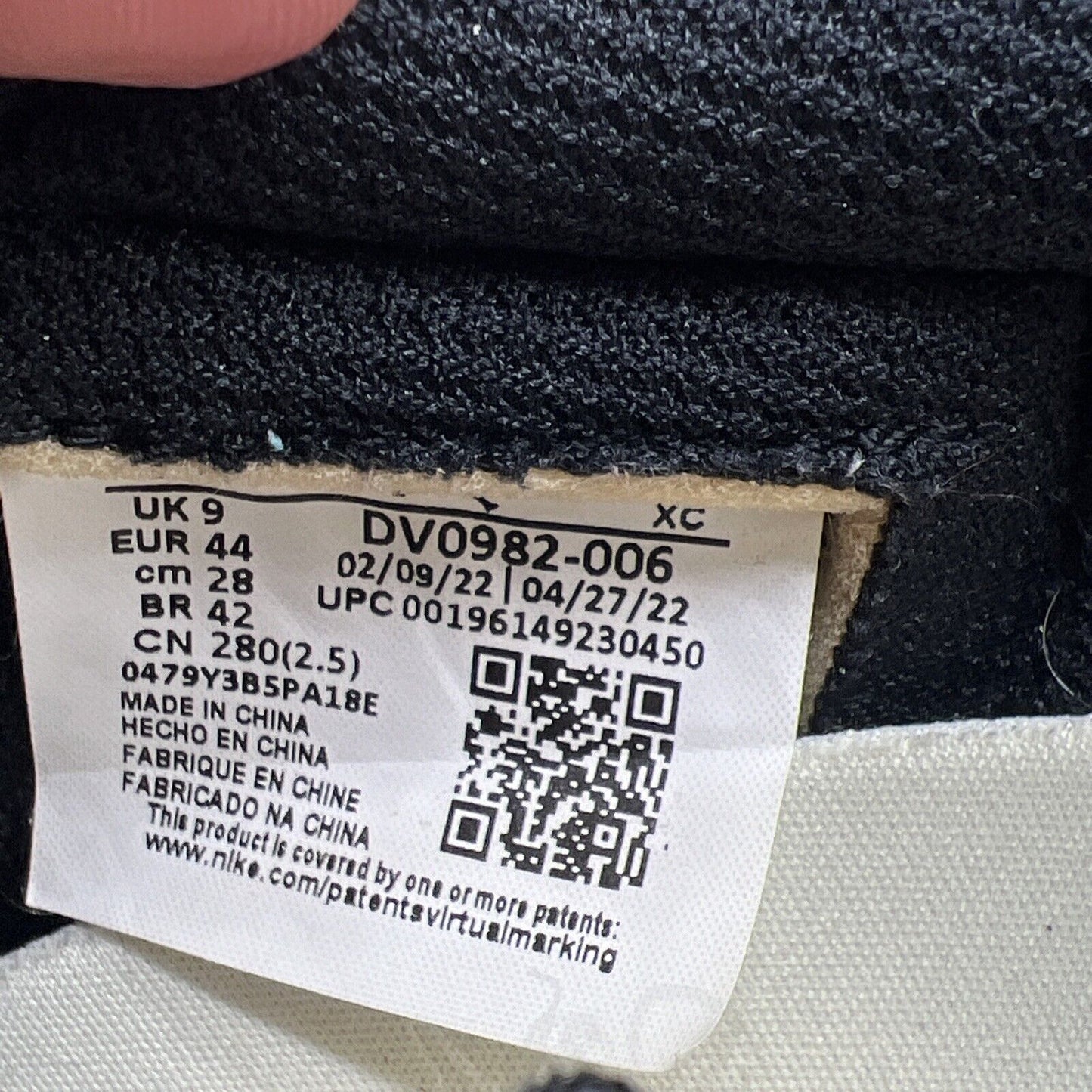 Size 10 - Jordan 1 Retro Low OG EX Dark Smoke Gray 2022 (DV0982-006)