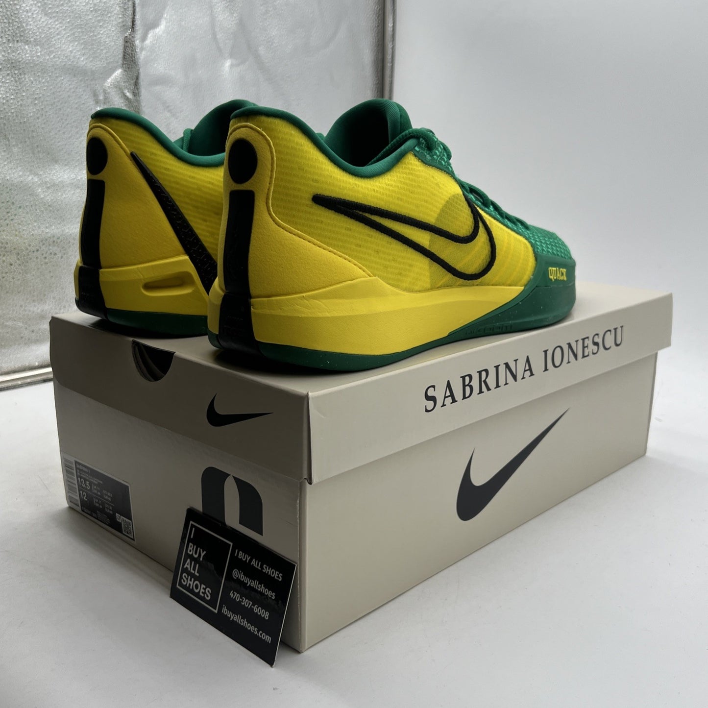 Size 13.5 - Nike Sabrina 1 Oregon Ducks W (FQ3381-300)
