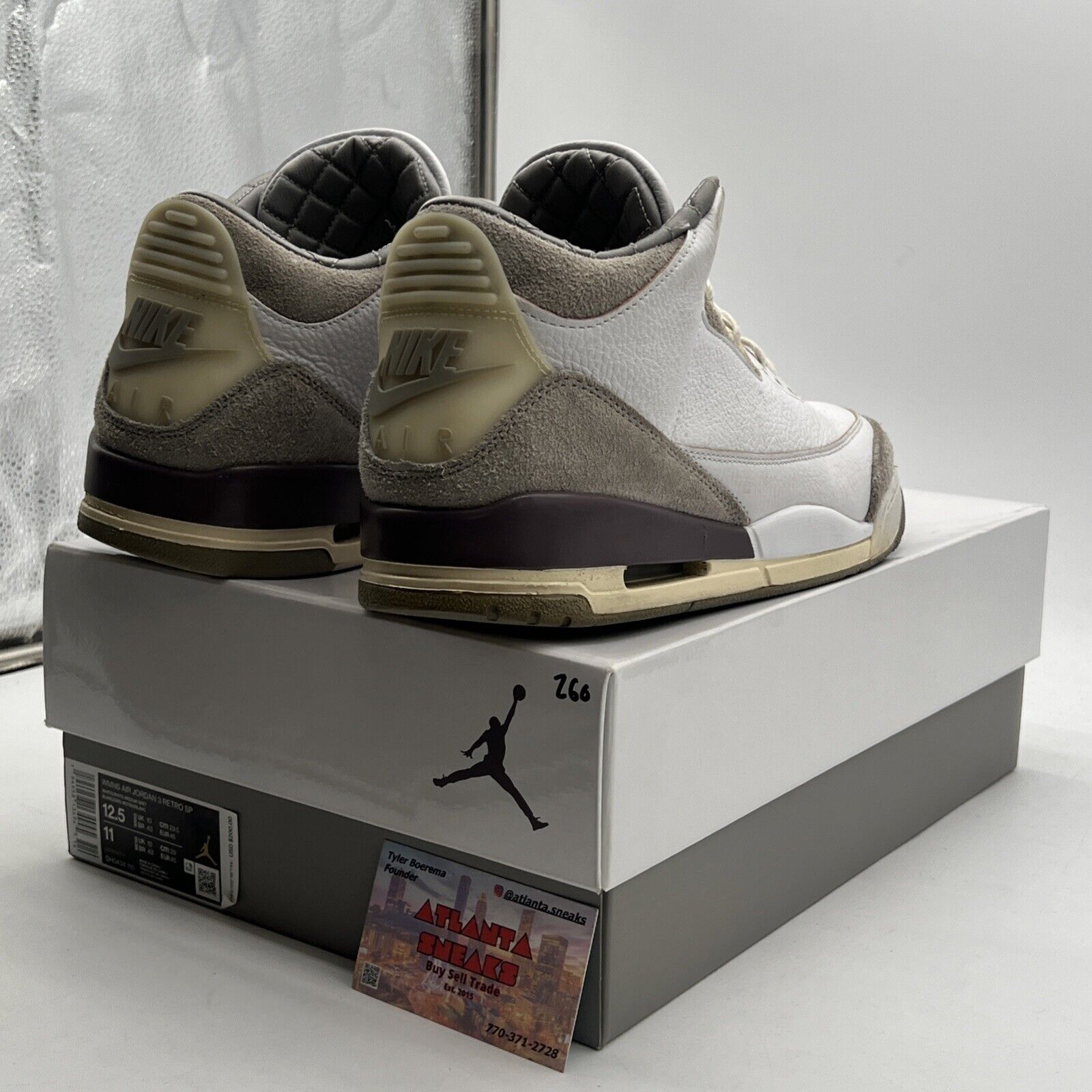 Size 12.5 - Air Jordan 3 Retro SP x A Ma Maniere Low Raised By Women W