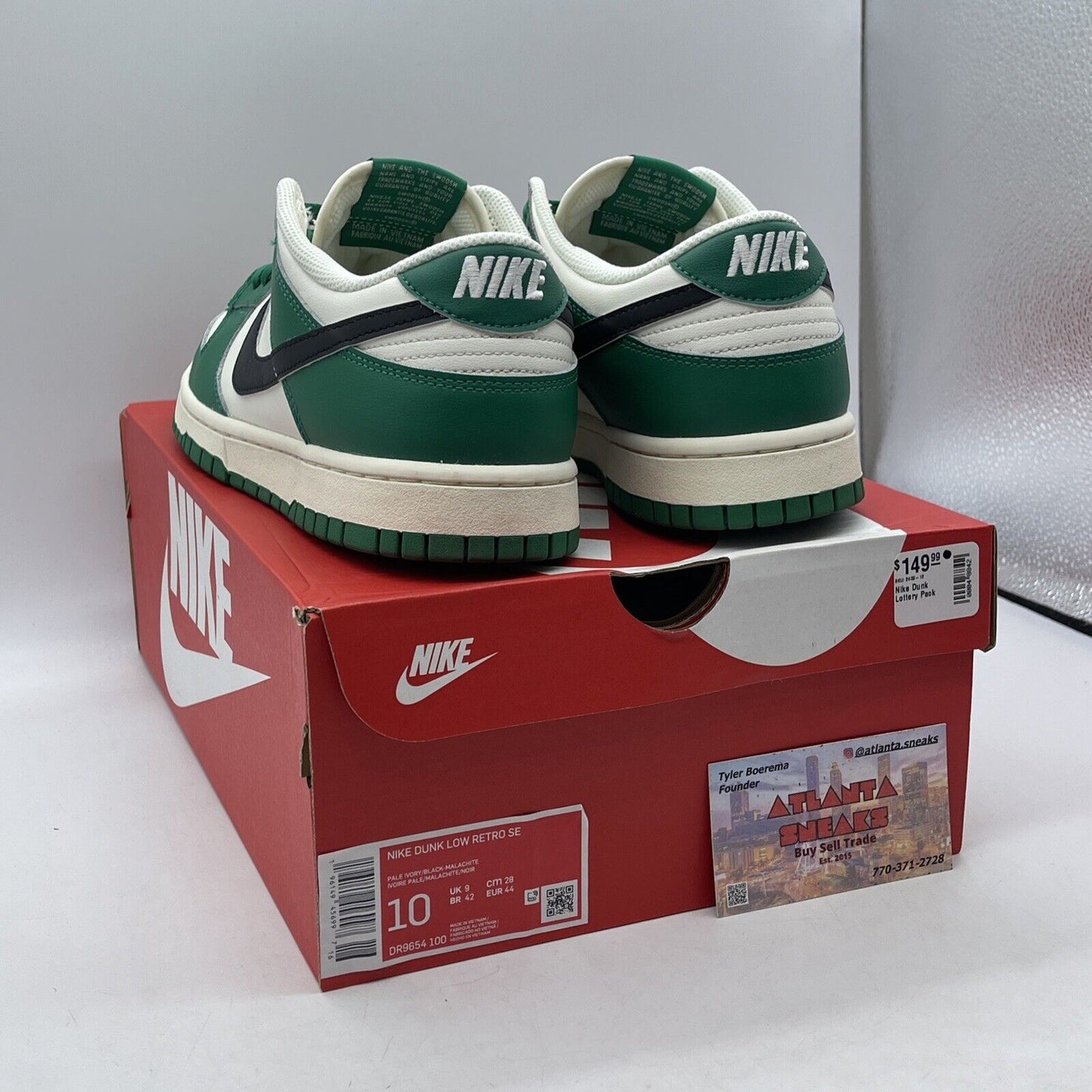 Size 10 - Nike Dunk Low SE Lottery Pack Malachite White Leather  (DR9654-100)