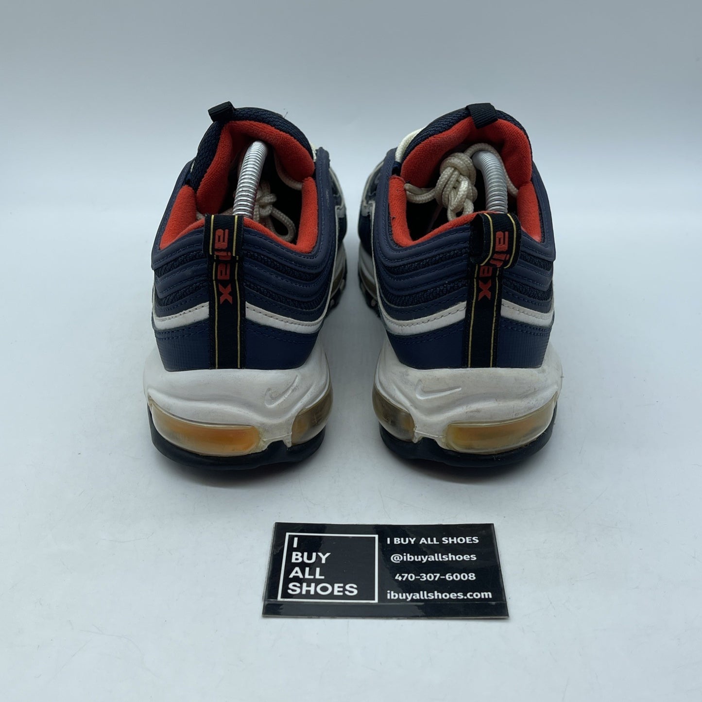 Size 9.5 - Nike Air Max 97 Midnight Navy Blue White Suede (921826-403)