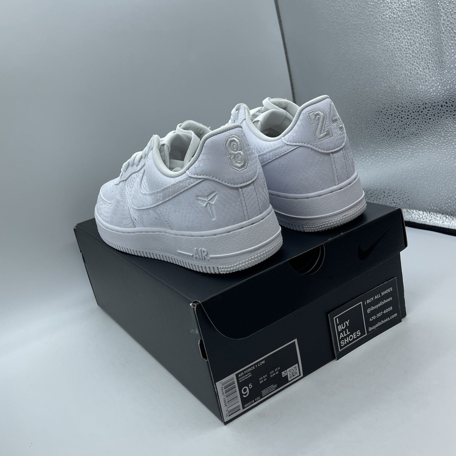 Size 9.5 - Nike Kobe Bryant x Air Force 1 Low Forever White (IB0018-100)