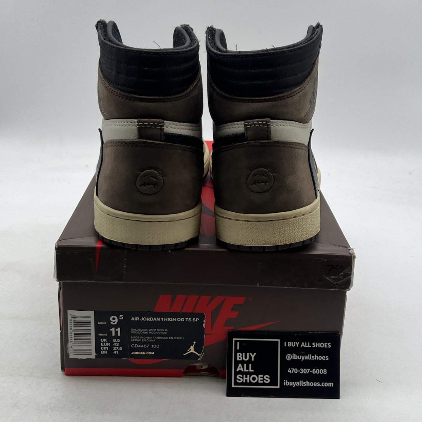 Size 9.5 - Air Jordan 1 Retro OG x Travis Scott High Mocha (CD4487-100)