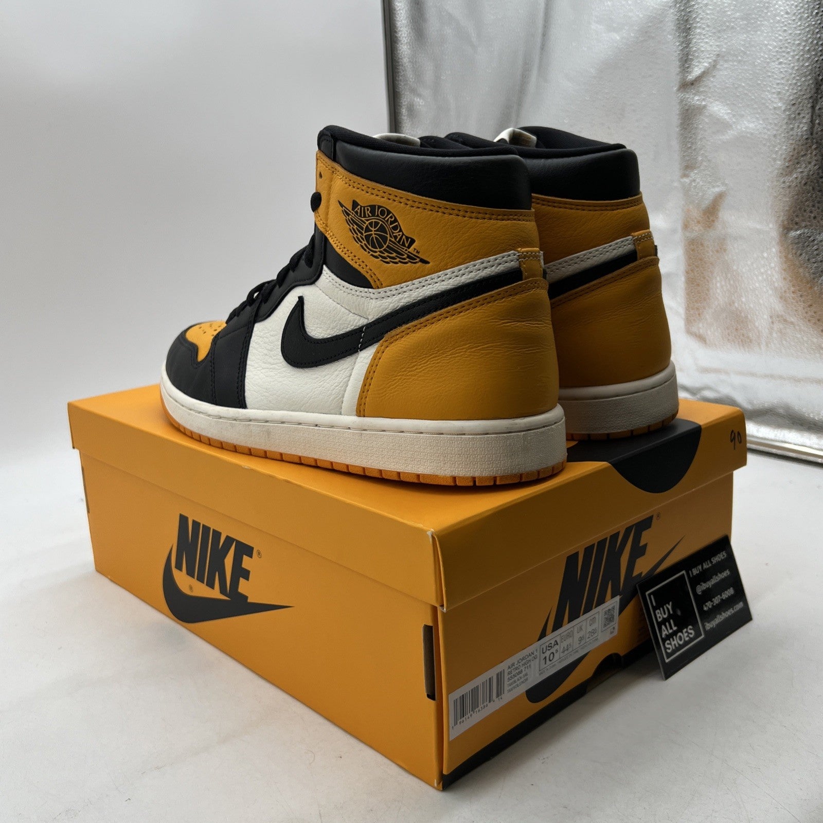 Size 10.5 - Air Jordan 1 Retro OG High Yellow Toe (555088-711)