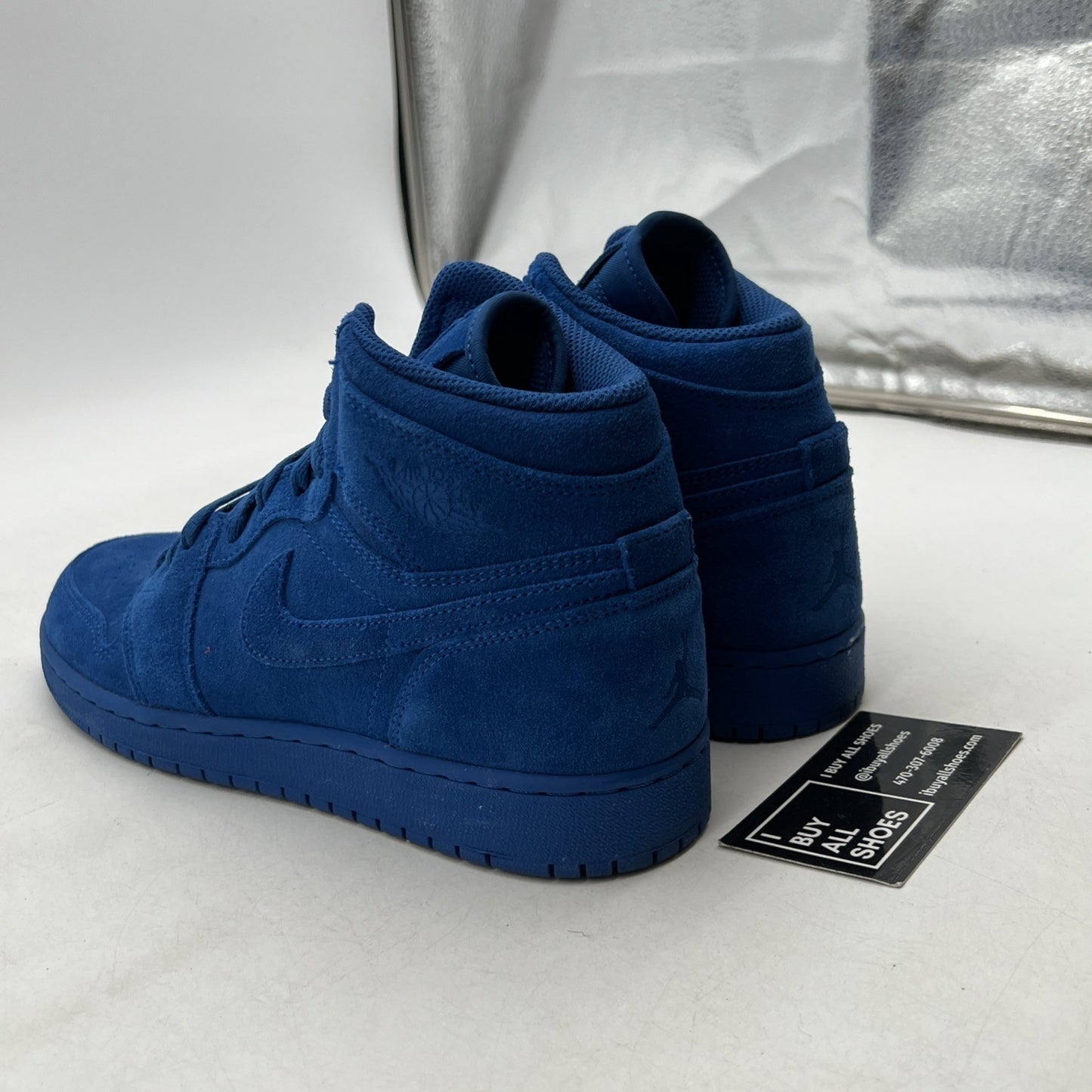 Size 7Y - Nike Air Jordan 1 Retro High Team Royal Suede Youth(705300-404)