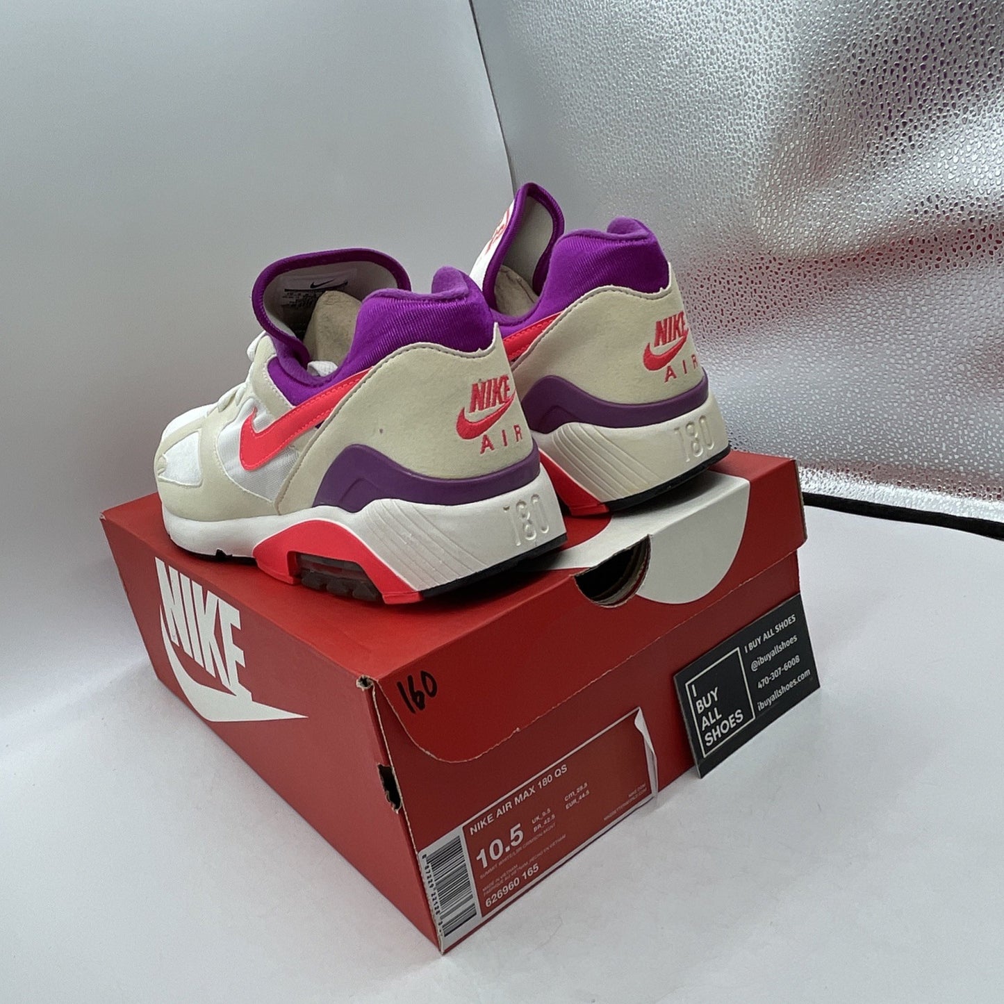 Size 10.5 - Nike Air Max 180 QS Laser Crimson (626960-165)
