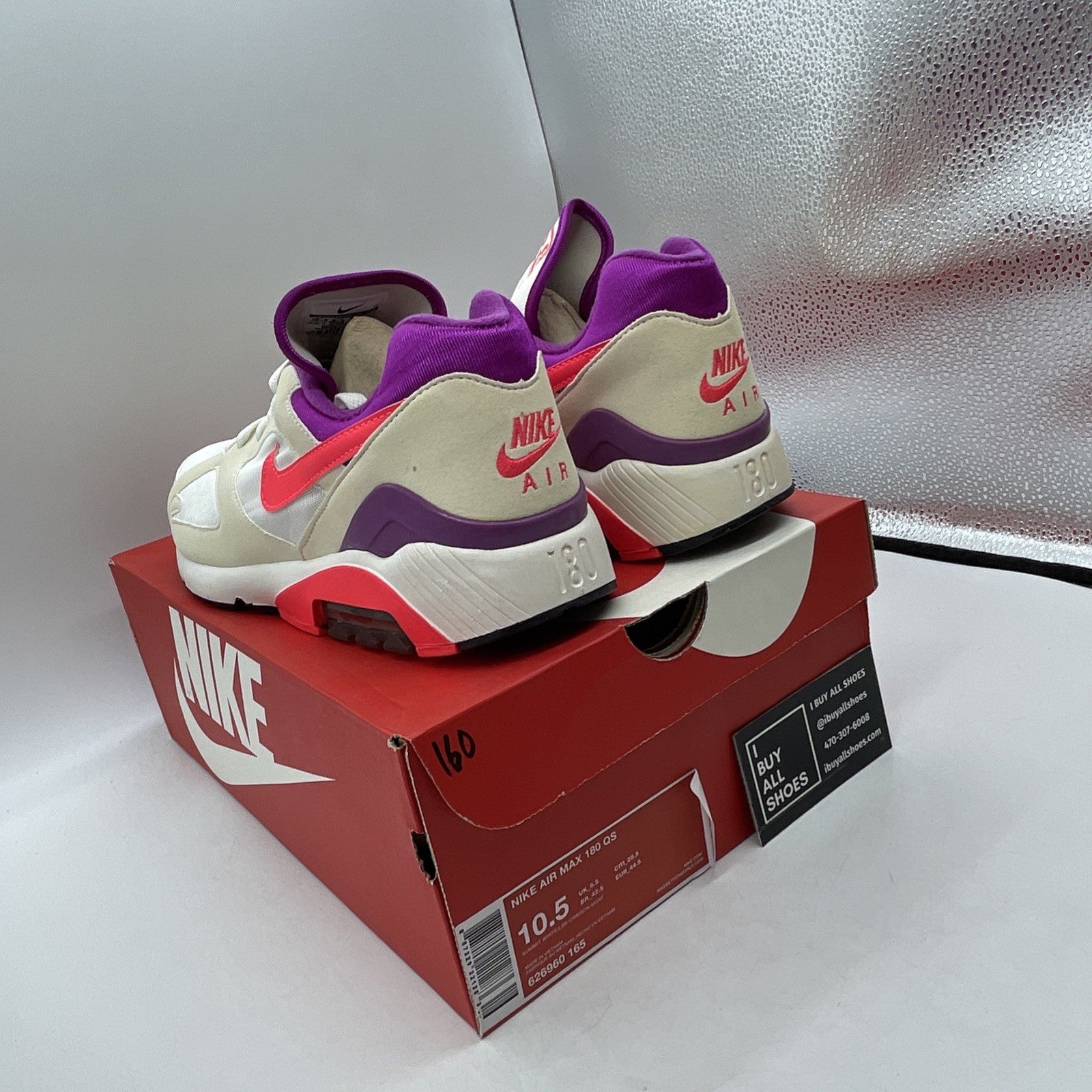 Size 10.5 - Nike Air Max 180 QS Laser Crimson (626960-165)