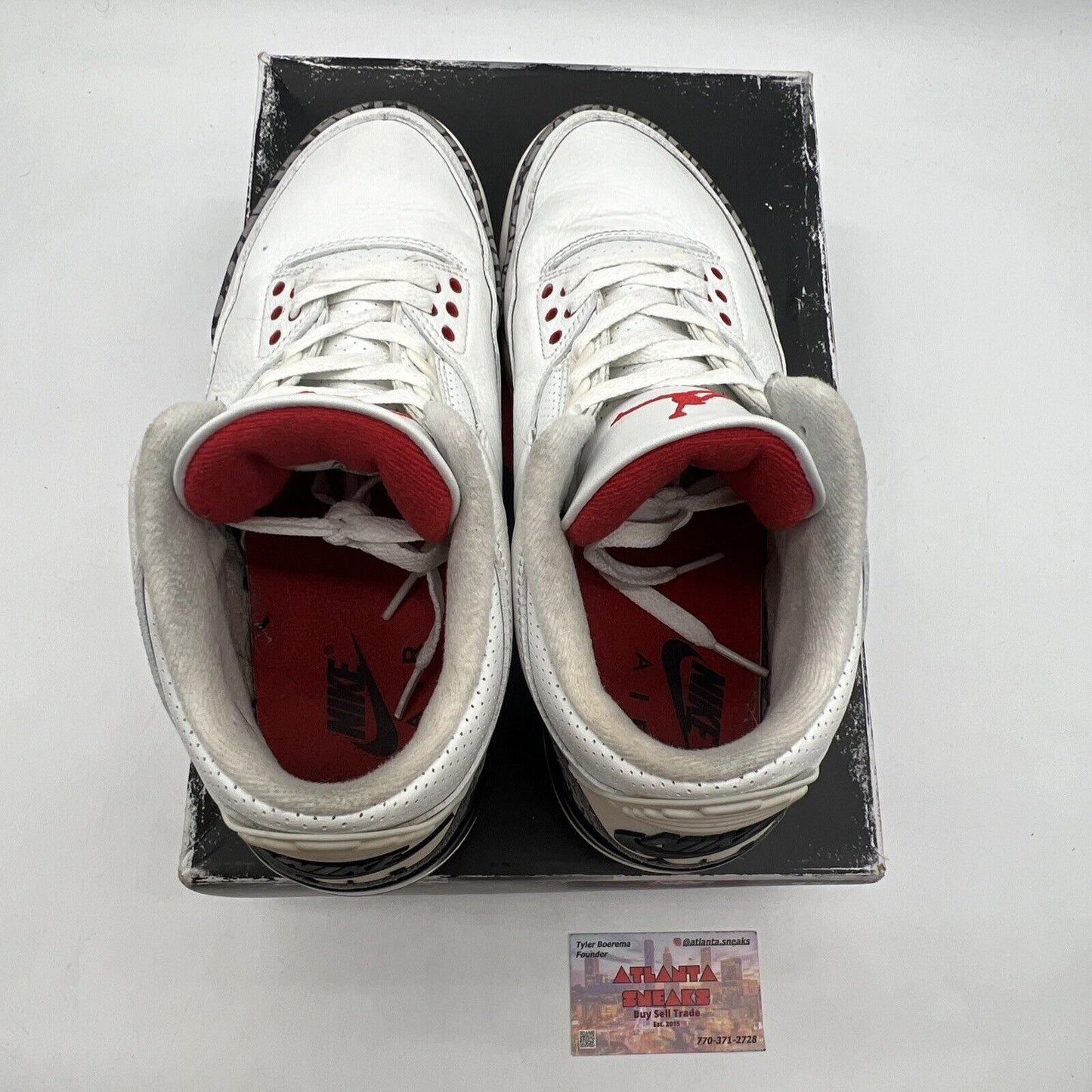 Size 9 - Jordan 3 Retro Mid White Cement Reimagined Leather Red (DN3707-100)