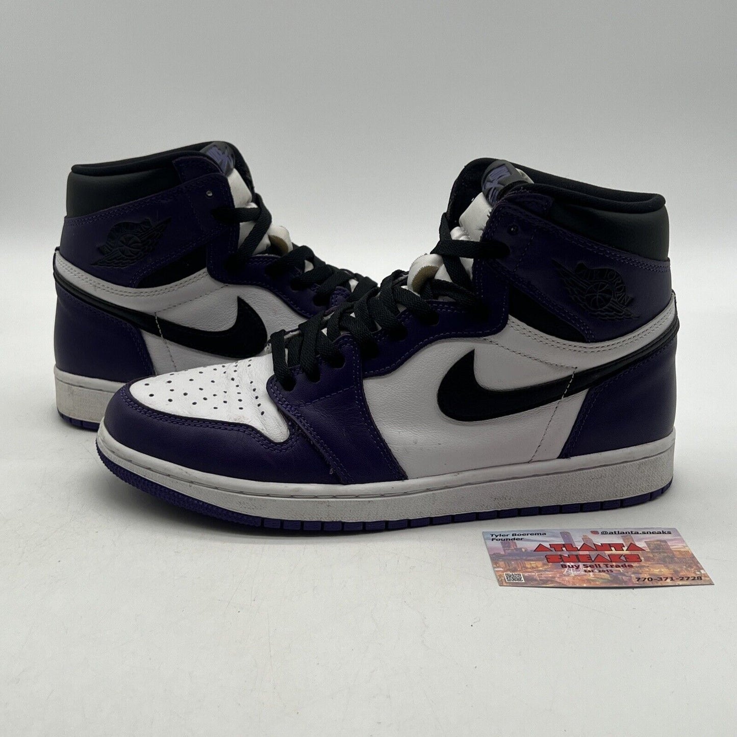 Size 9.5 - Jordan 1 Retro OG High Court Purple 2.0 Black Leather (555088-500)