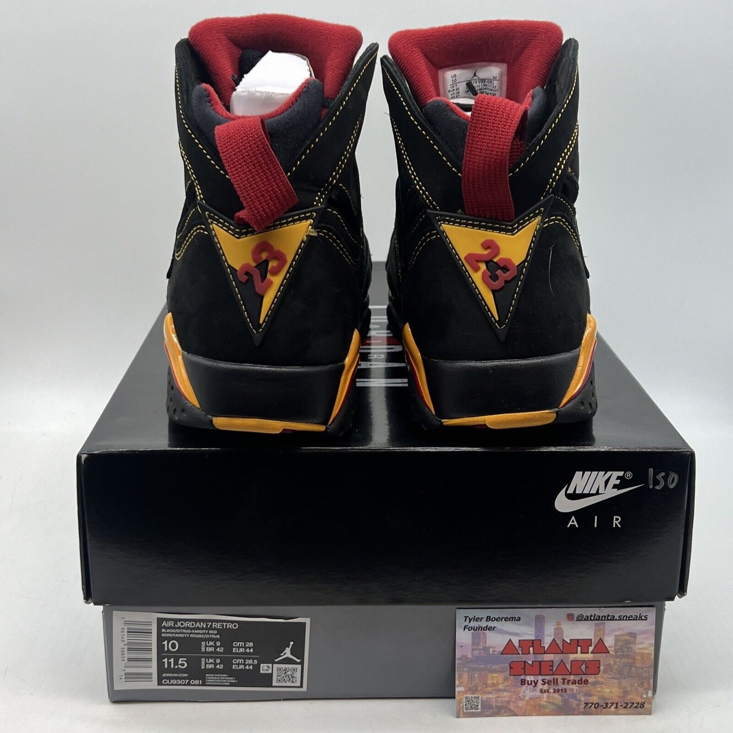 Size 10 - Jordan 7 Retro Citrus Yellow Red Suede (CU9307-081)