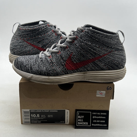 Size 10.5 - Nike Lunar Flyknit Chukka Wolf Grey (554969-001)
