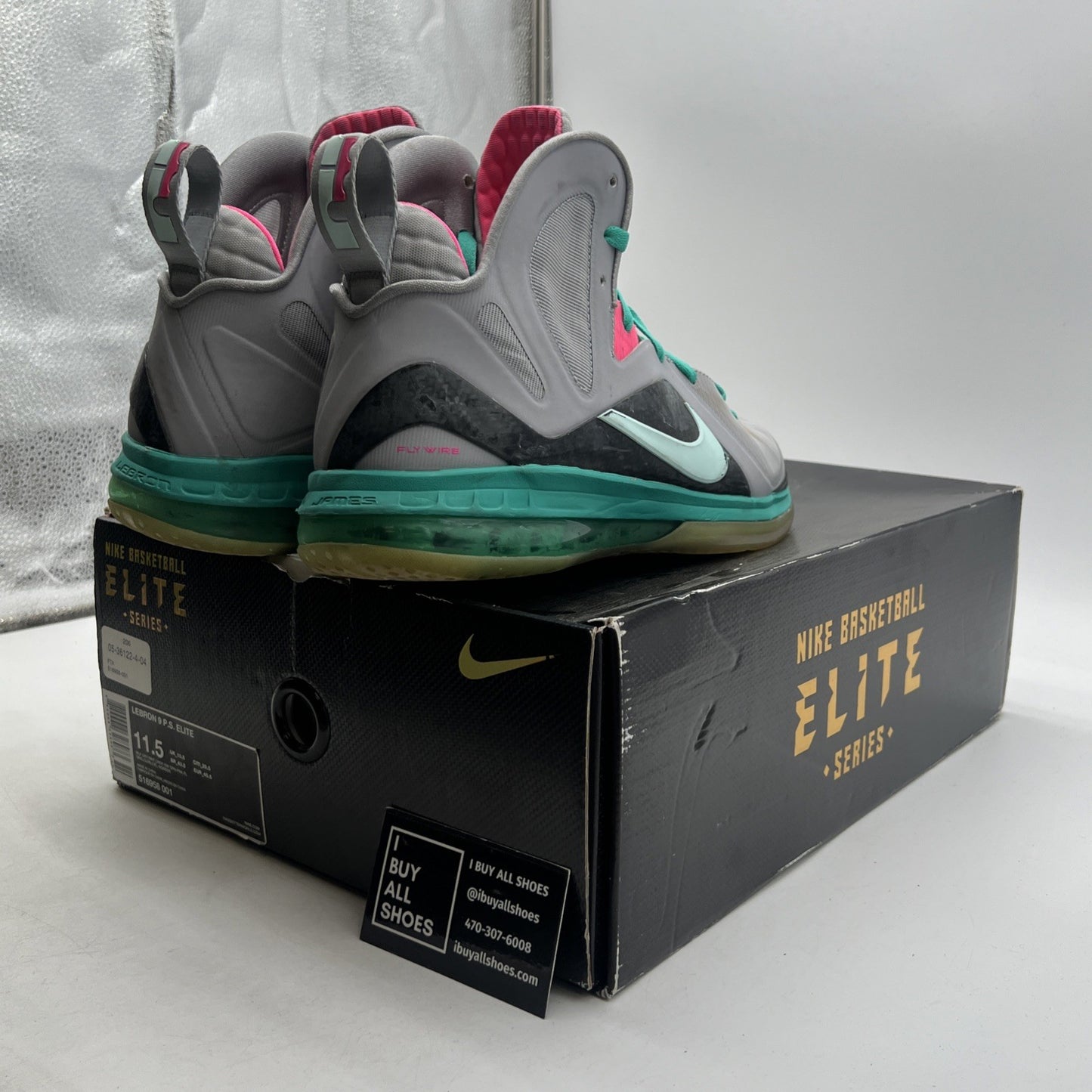 Size 11.5 - Nike LeBron 9 P.S. Elite South Beach (516958-001)