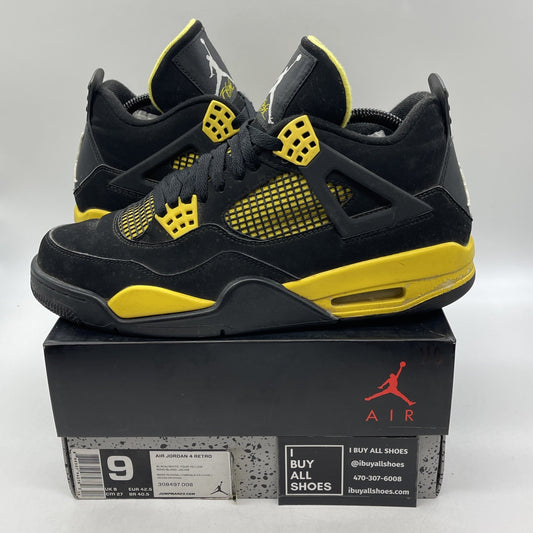 Size 9 - Air Jordan 4 Retro Low Thunder (308497-008)