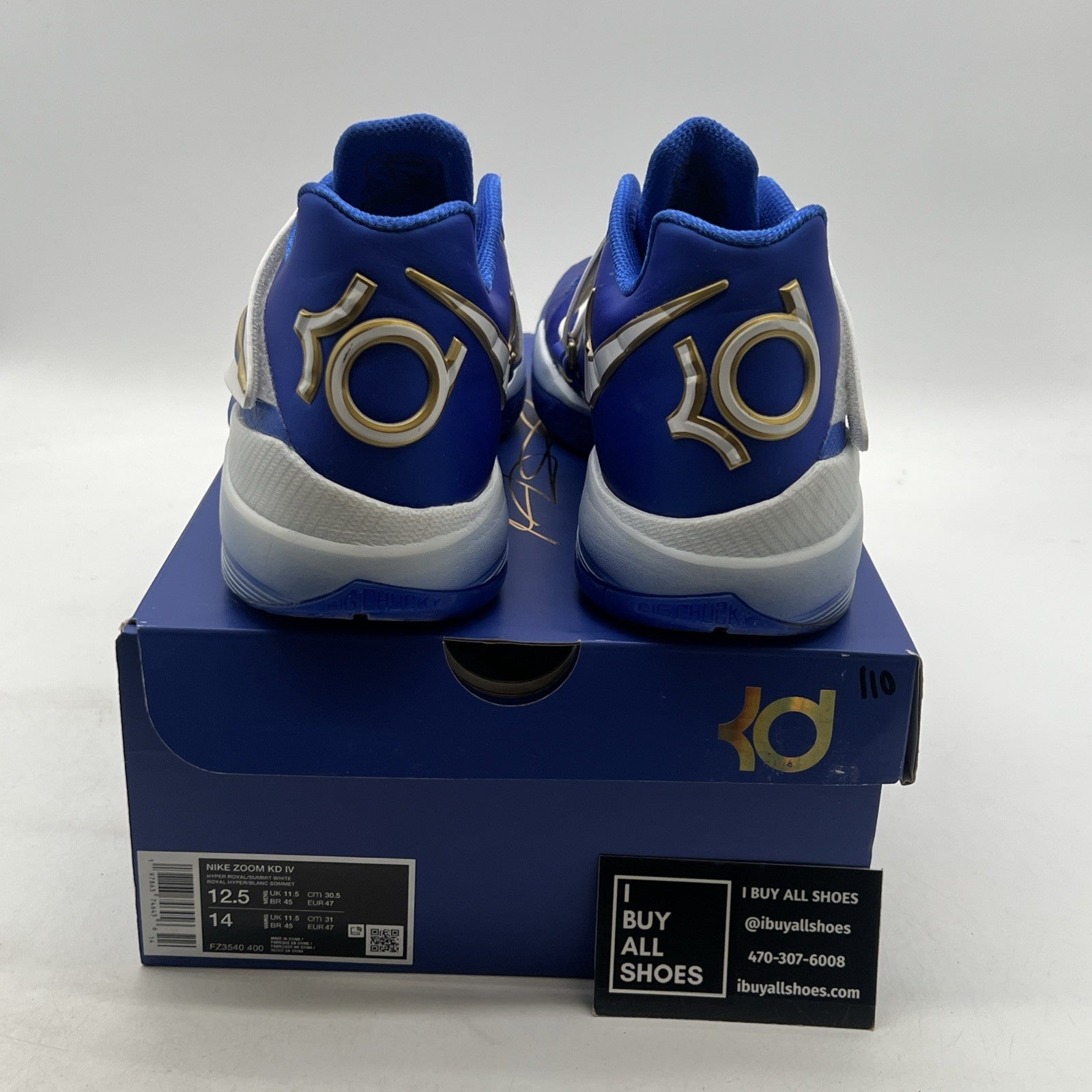 Size 12.5 - Nike Zoom KD 4 The Real MVP - Hyper Royal (FZ3540-400)