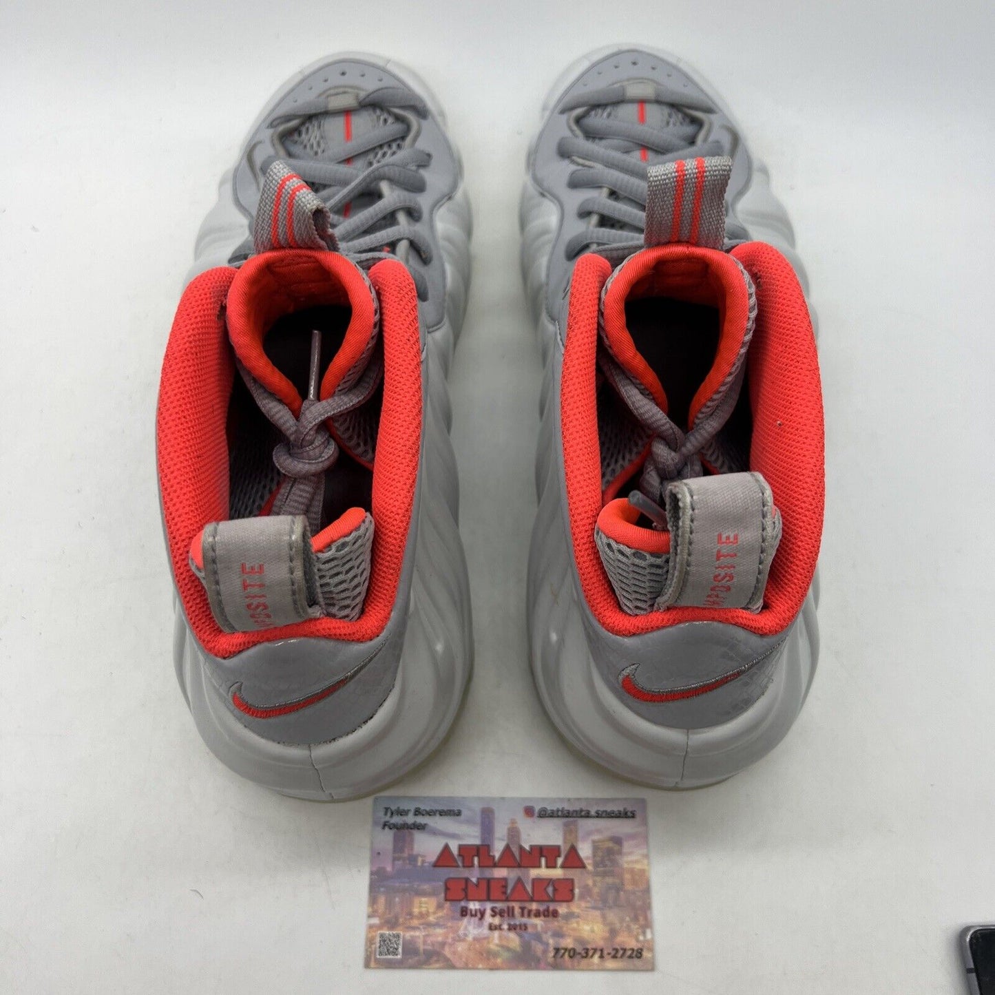 Size 9.5 - Nike Air Foamposite Pro Premium Pure Platinum Grey Leather 616750-003