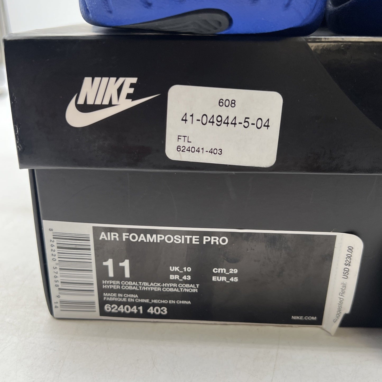Size 11 - Nike Air Foamposite Pro Hyper Cobalt (624041-403)