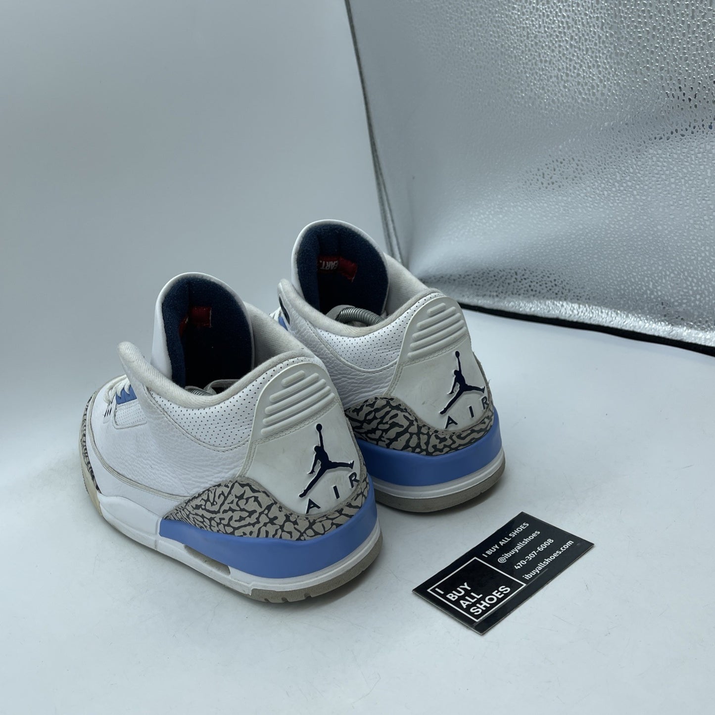 Size 11.5 - Jordan 3 Retro Mid UNC Blue Grey White Leather Suede (CT8532-104)