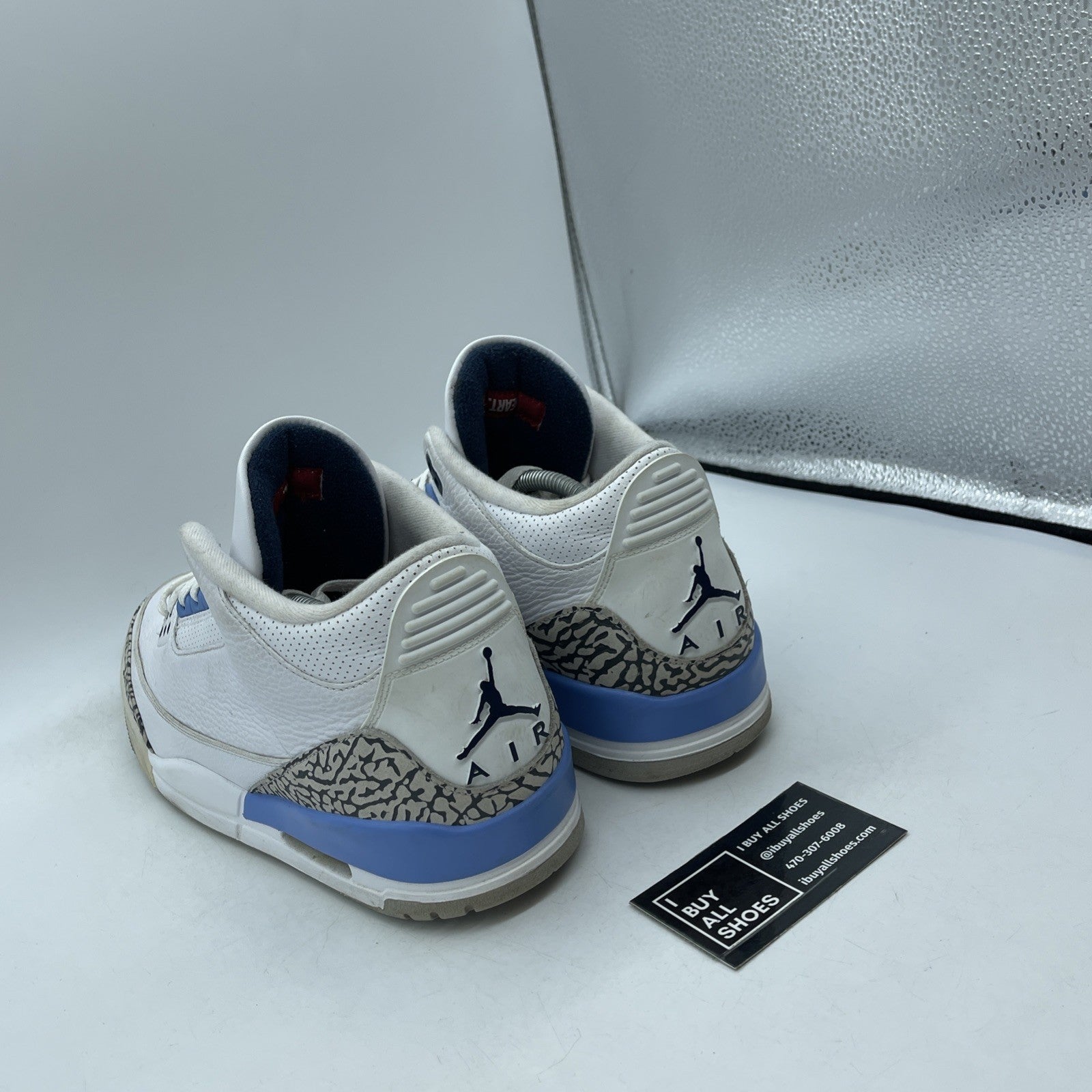 Size 11.5 - Jordan 3 Retro Mid UNC Blue Grey White Leather Suede (CT8532-104)