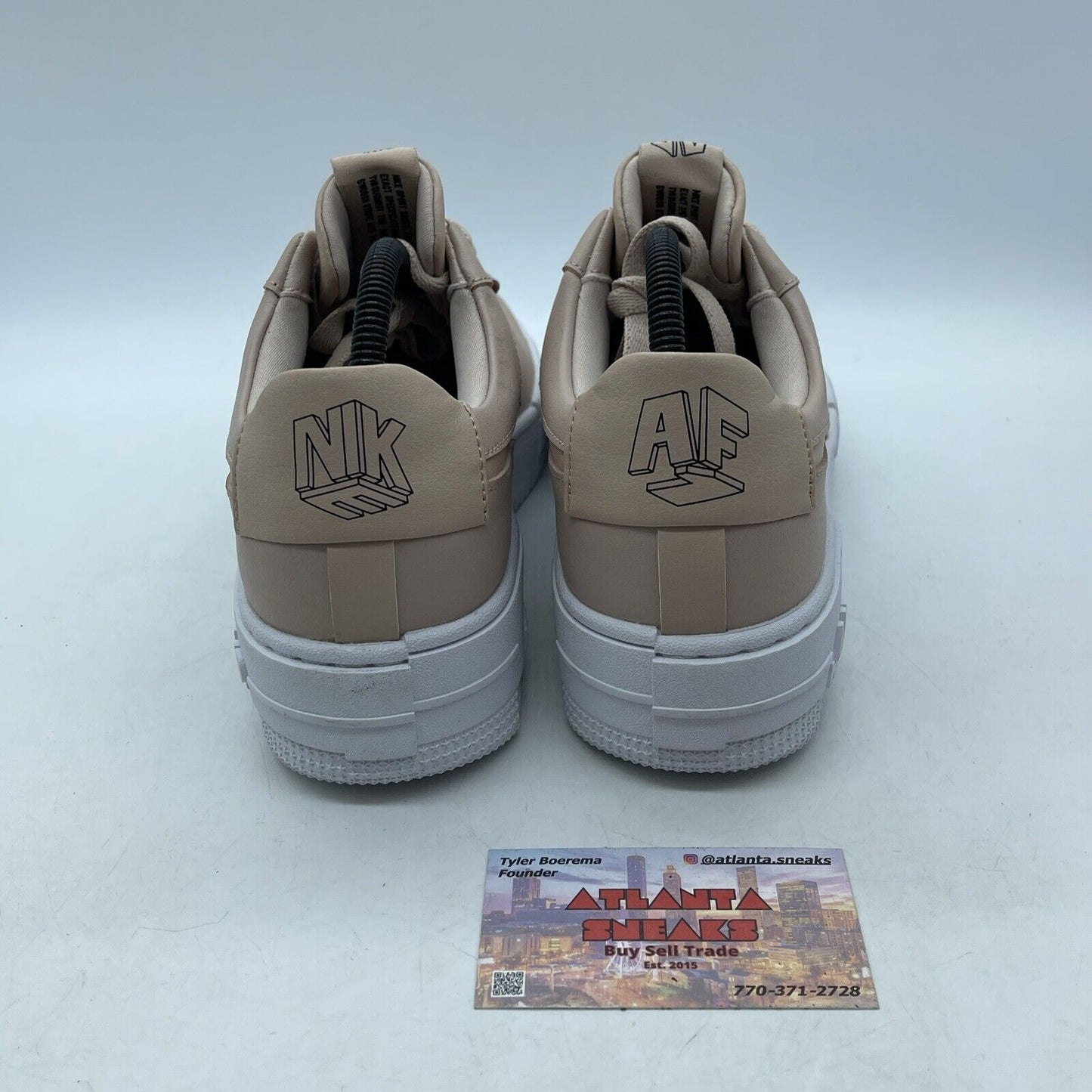 Size 10W - Nike Air Force 1 Pixel Particle Beige Pink Leather (CK6649-200)