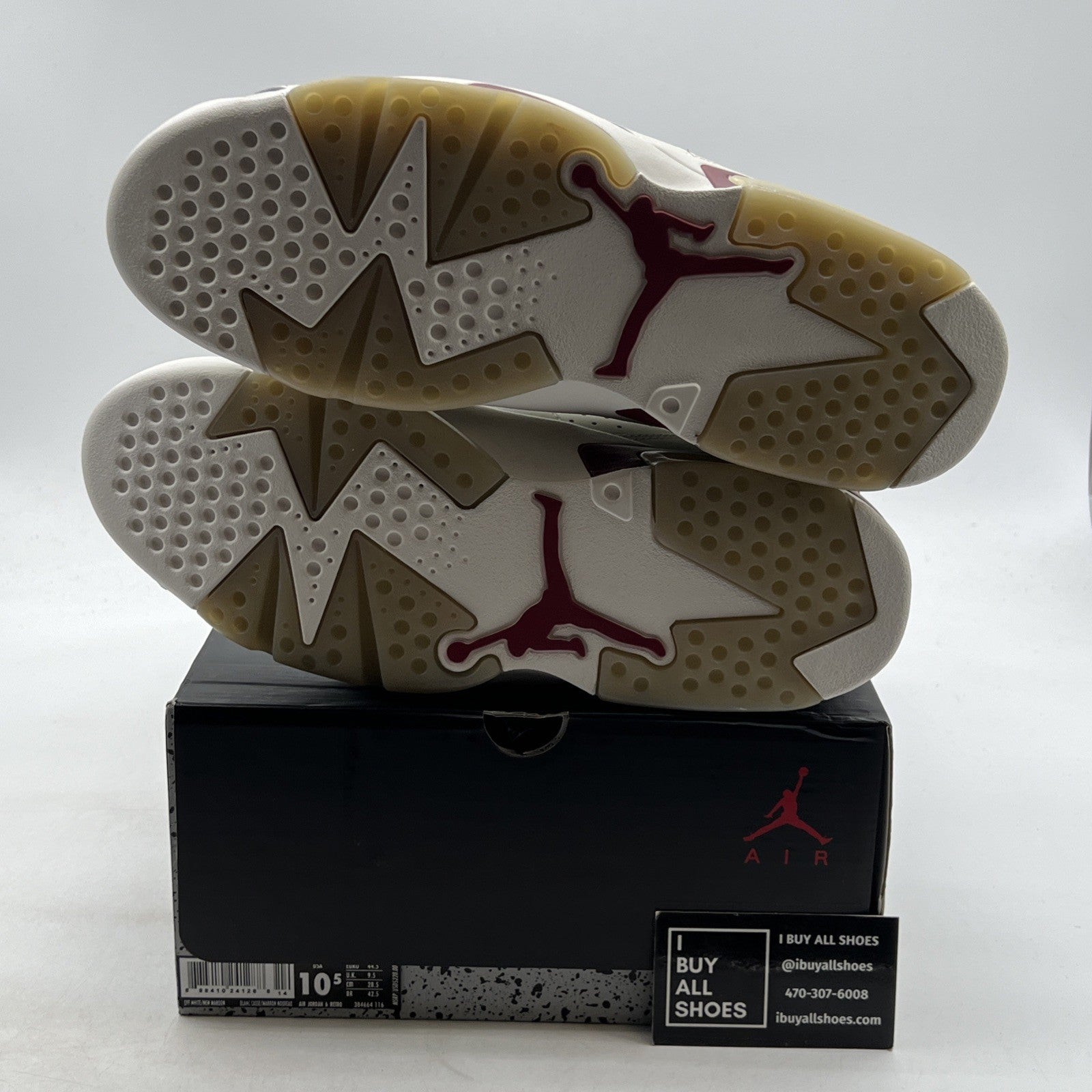 Size 10.5 - Air Jordan 6 Retro 2015 Maroon (384664-116)