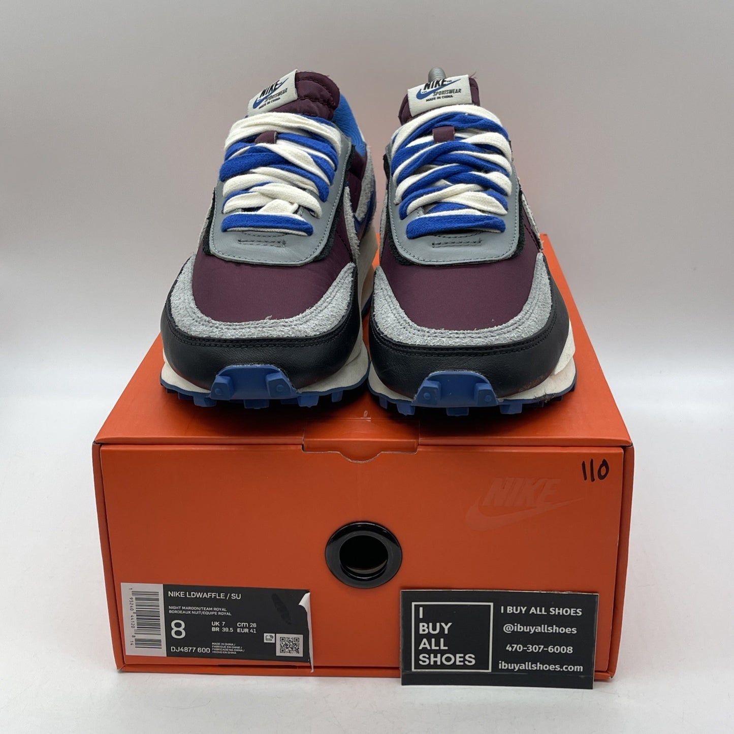Size 8 - Nike sacai x Undercover x LDWaffle Night Maroon Team Royal (DJ4877-600)