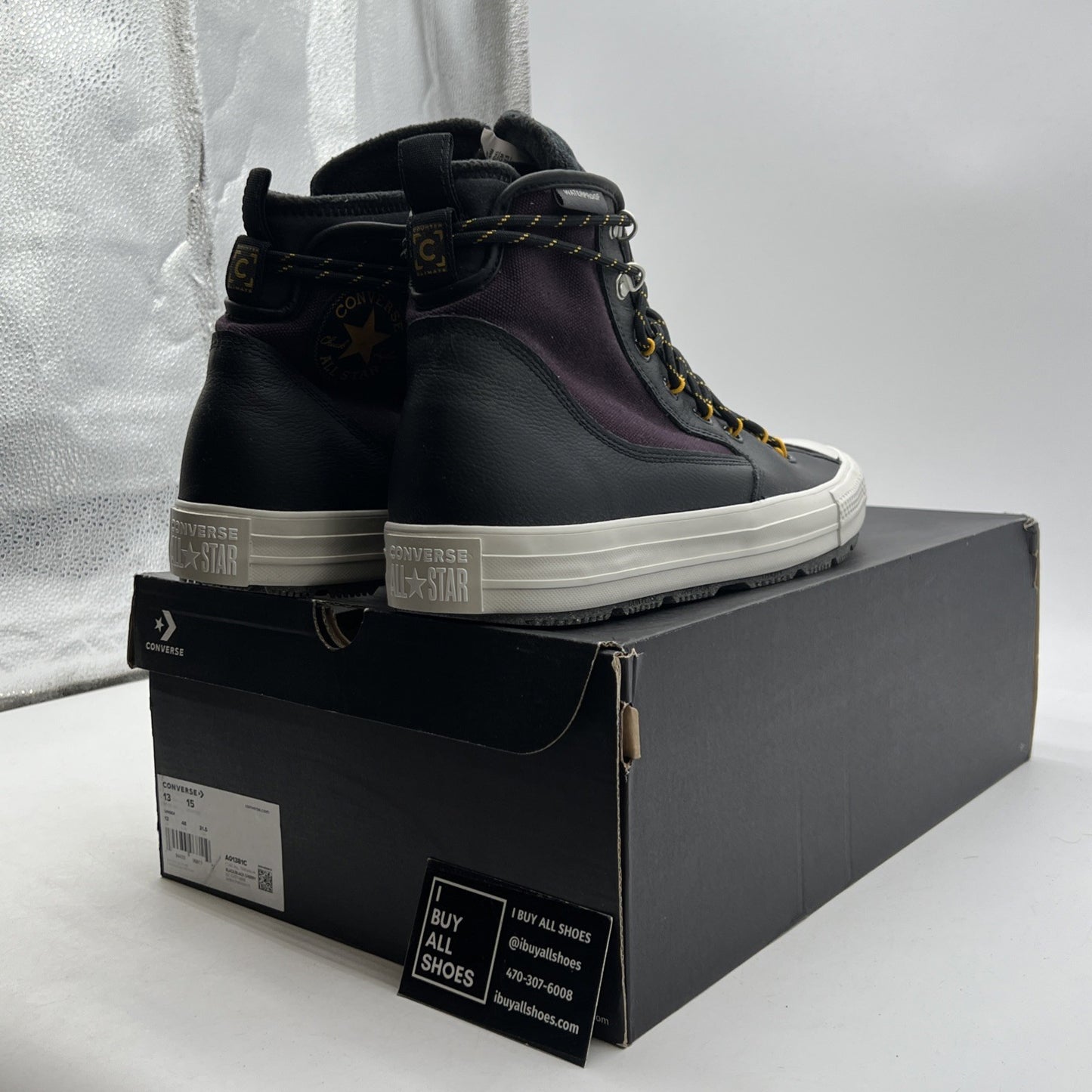 Size 15W - Converse Chuck Taylor All Star All Terrain HI Black/Maroon (A01381C)