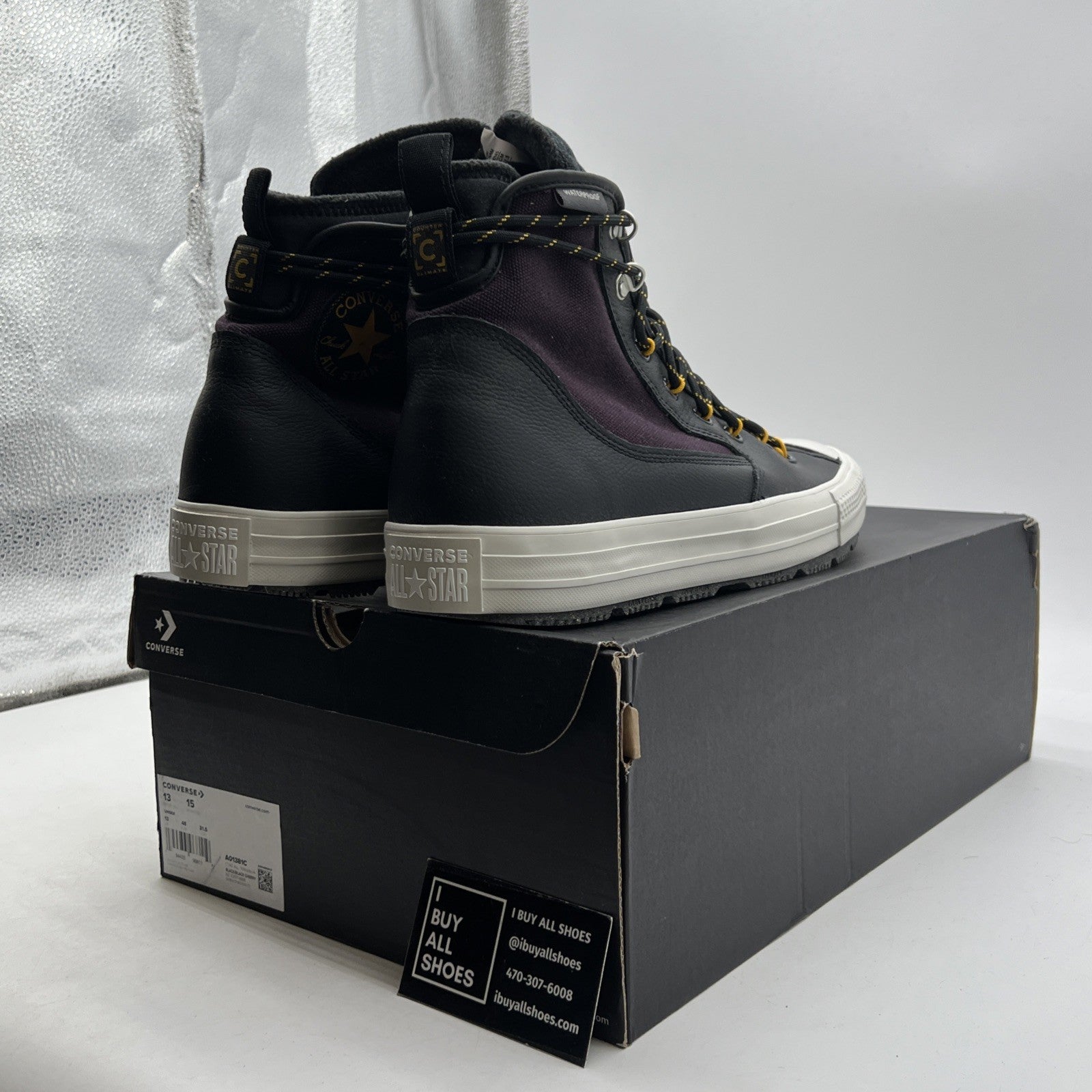 Size 15W - Converse Chuck Taylor All Star All Terrain HI Black/Maroon (A01381C)