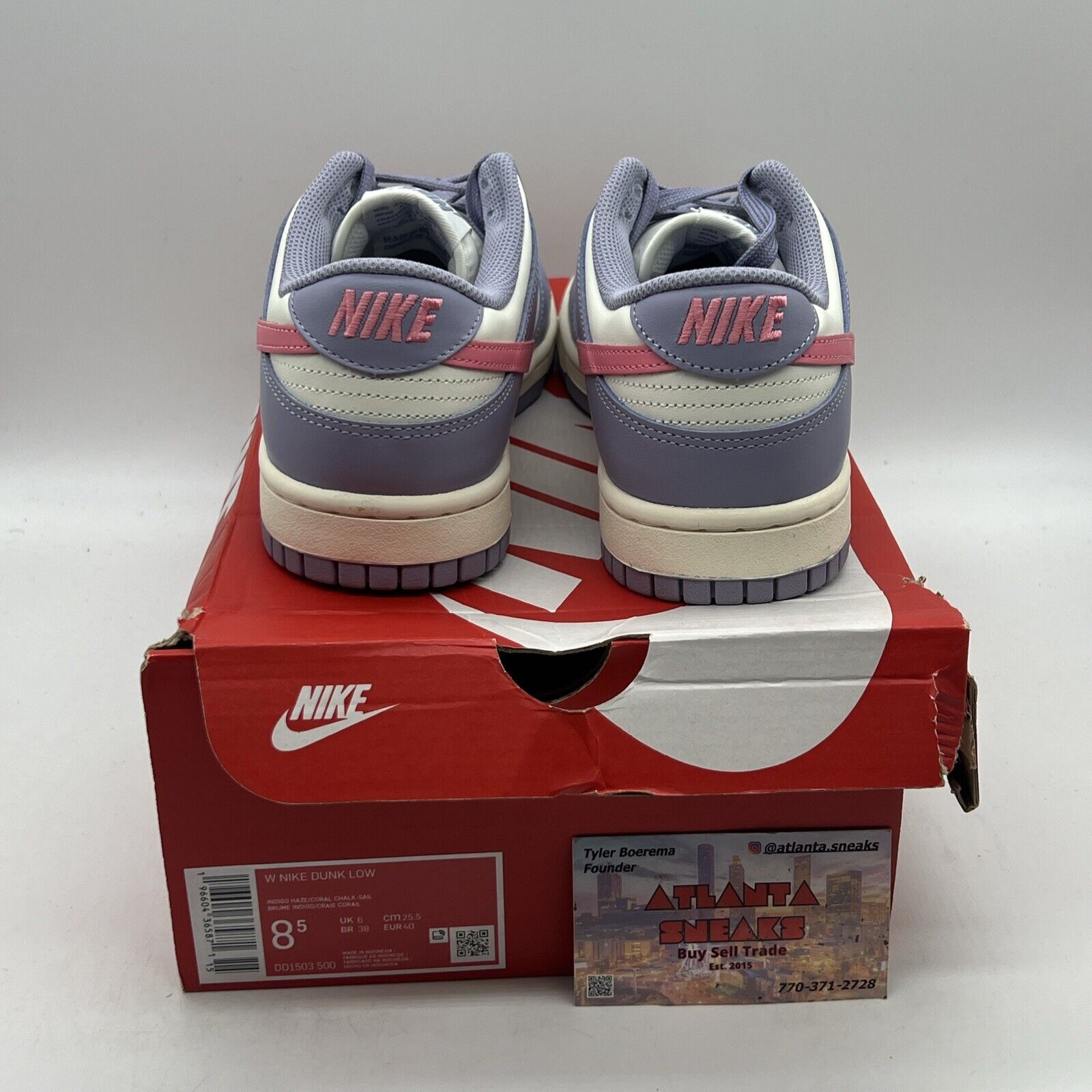 Size 8.5 - Nike Dunk Low Indigo Haze/Coral Chalk/Sail 2023