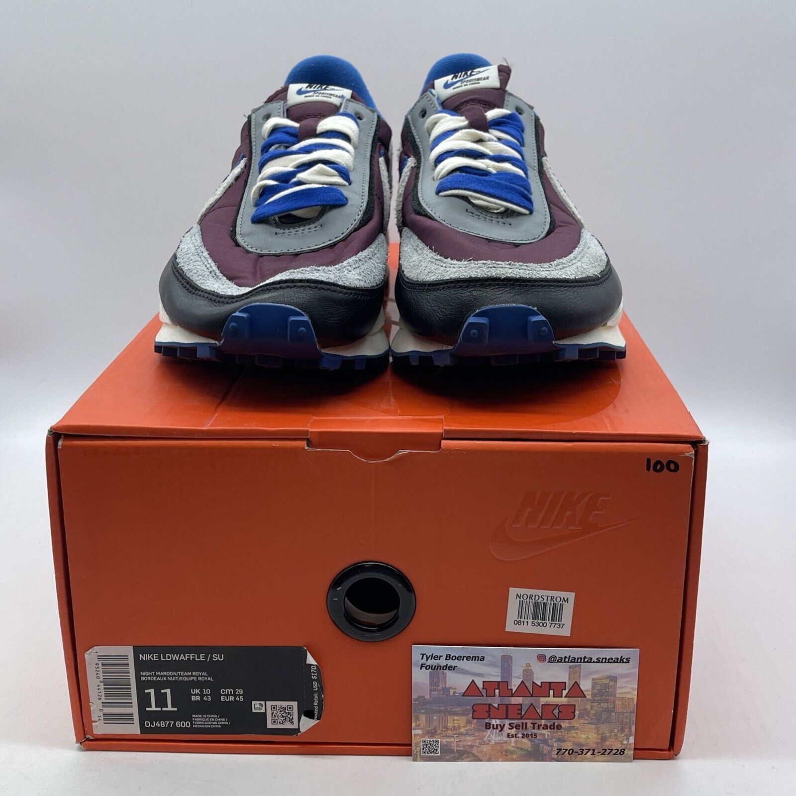 Size 11 - Nike sacai x Undercover x LDWaffle Night Maroon Team Royal (DJ4877-600