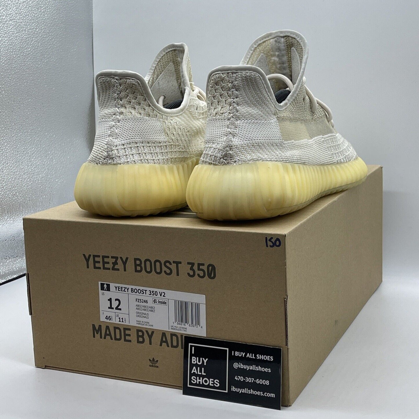 Size 12 - adidas Yeezy Boost 350 V2 Natural White Yellow Suede (FZ5246)