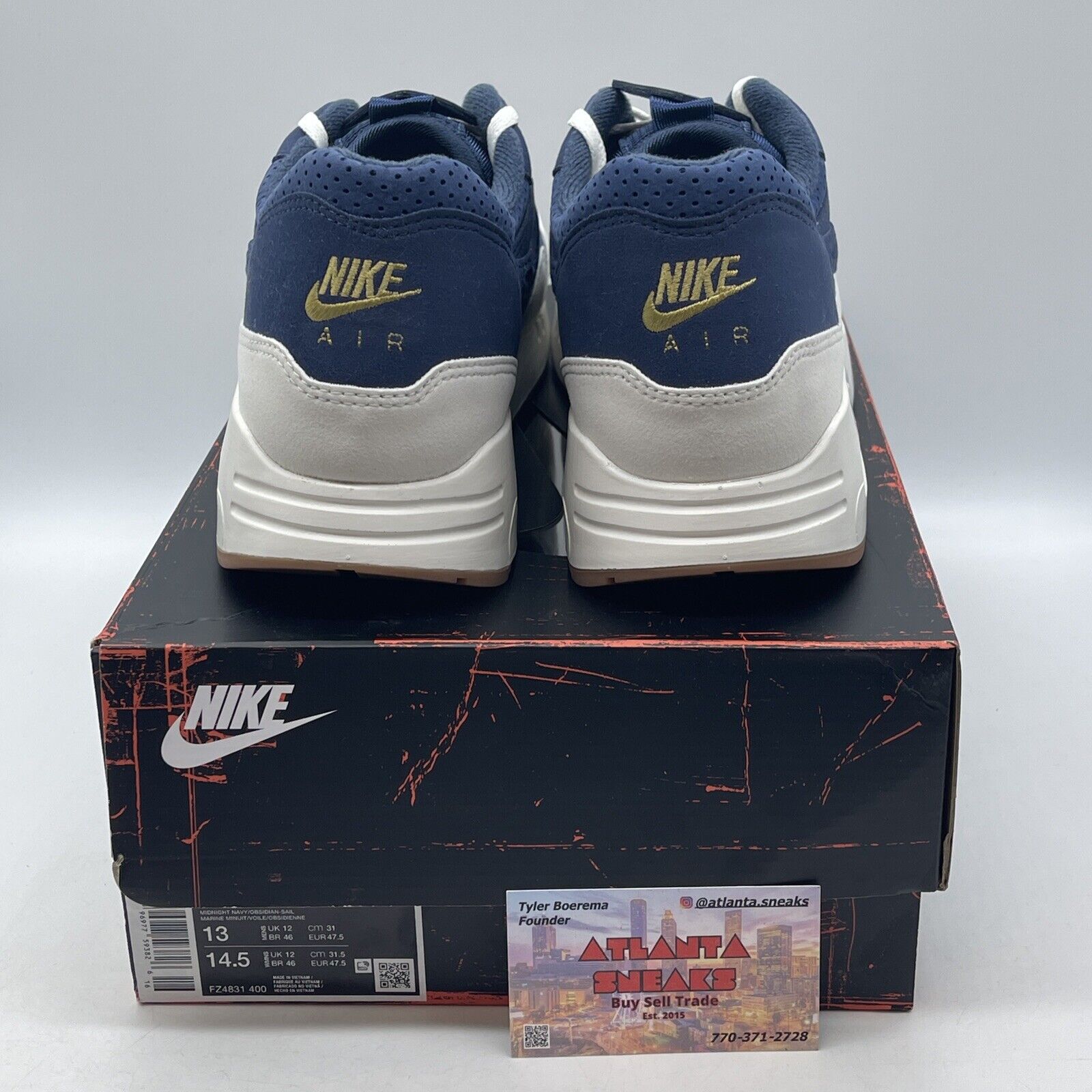 Size 13 - Nike Air Max 1 '86 OG Big Bubble - Jackie Robinson Suede (FZ4831-400)