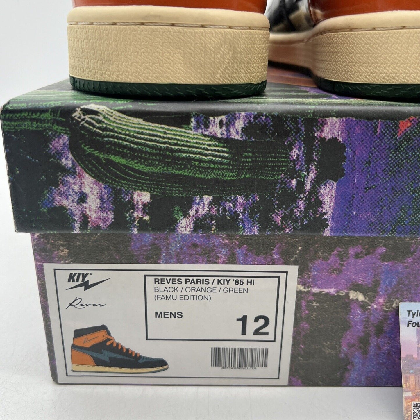 Size 12-Reves Paris x Air Kiy ‘85 Hi FAMU EDITION BRAND NEW Deadstock BLK/GRN/OR