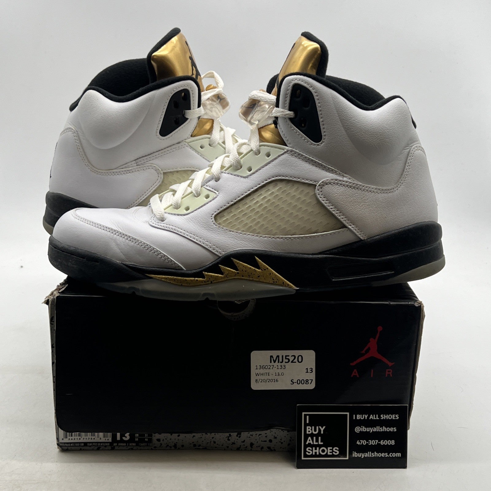 Size 13 - Air Jordan 5 Retro Olympic (136027-133)