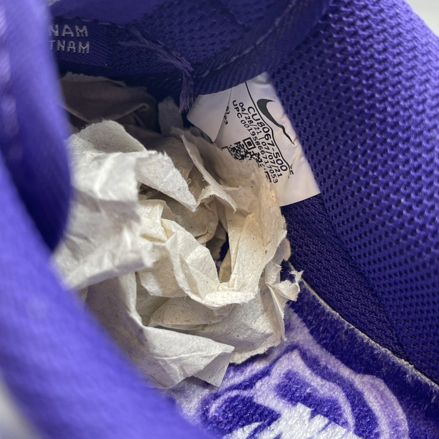 Size 8 - Nike Air Force 1 Low Purple Skeleton (CU8067-500)