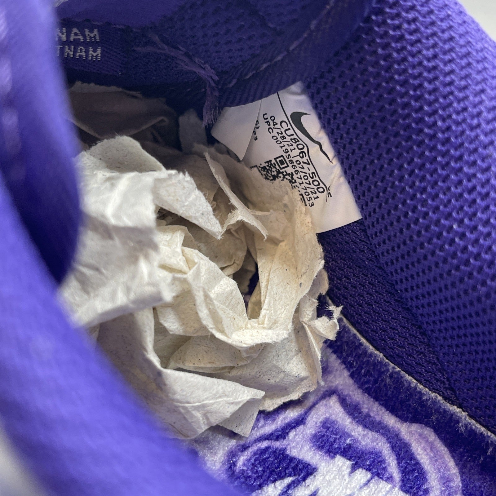 Size 8 - Nike Air Force 1 Low Purple Skeleton (CU8067-500)