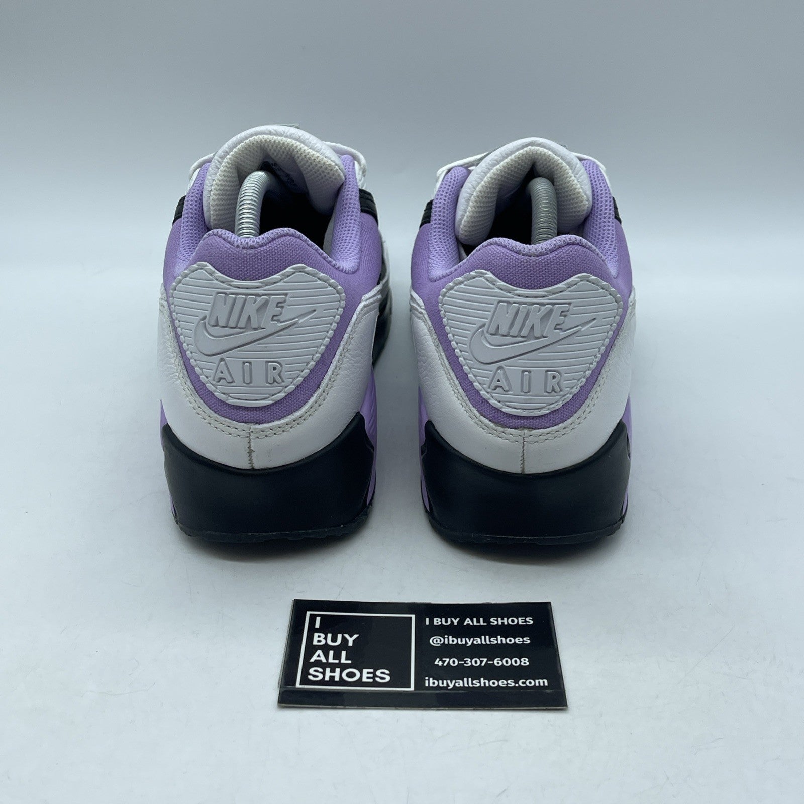 Size 9.5 - Nike By You Air Max 90 Low Top White Purple Leather (DO7430-900)