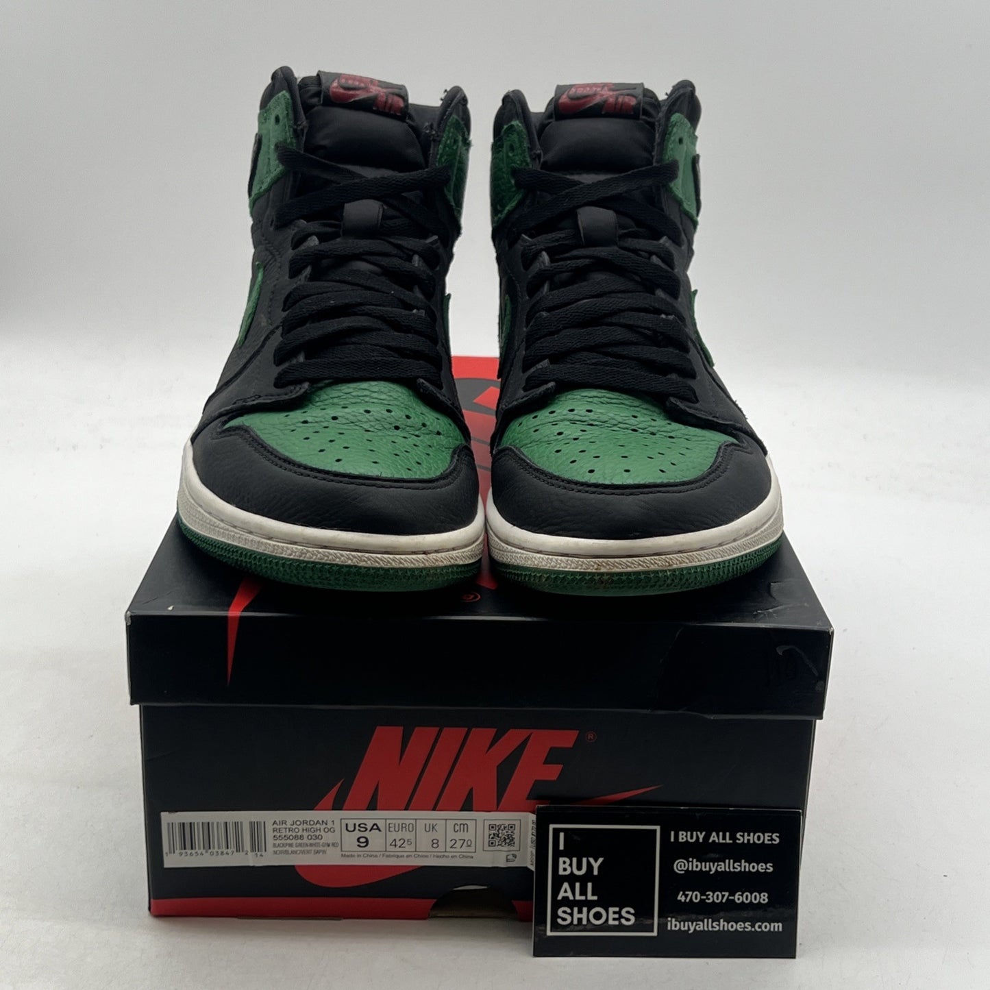 Size 9 - Air Jordan 1 Retro OG High Pine Green 2.0 (555088-030)