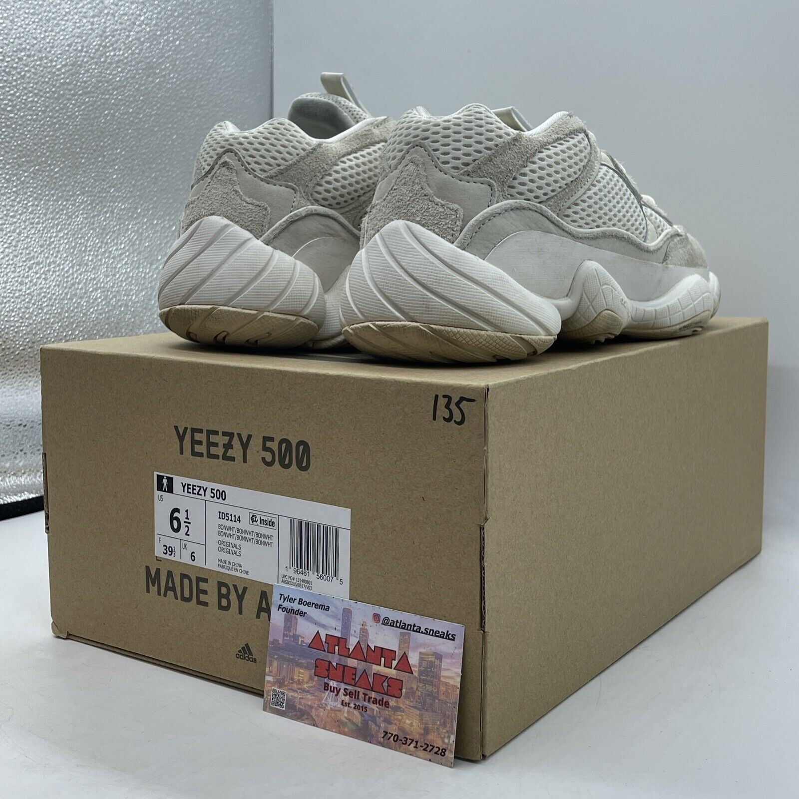 Size 6.5 - Adidas Yeezy 50” Bone White  Tan White Suede (ID5114)