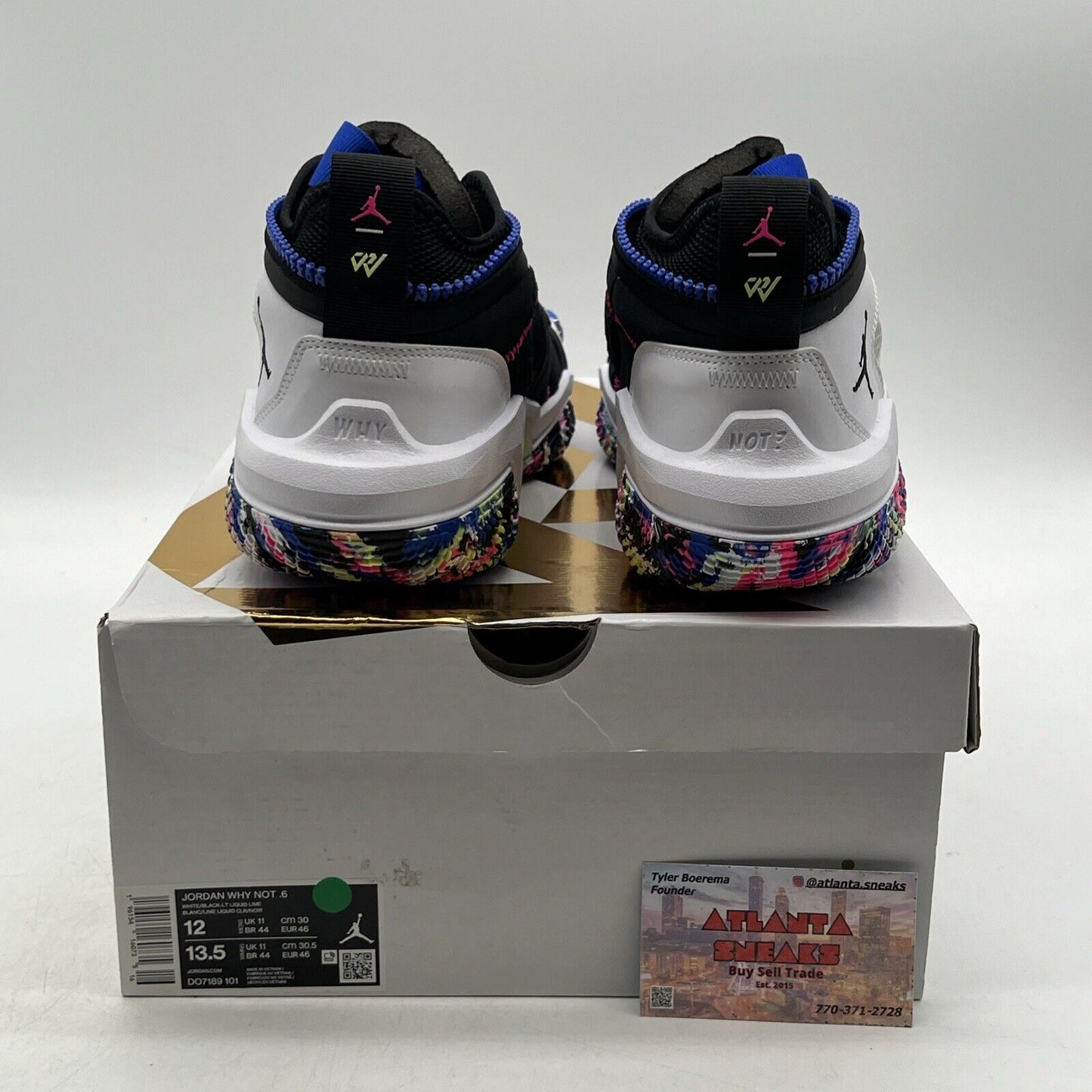 Size 12 - Jordan Why Not Zer0.6 White Multi-Color White Black (DO7189-101)