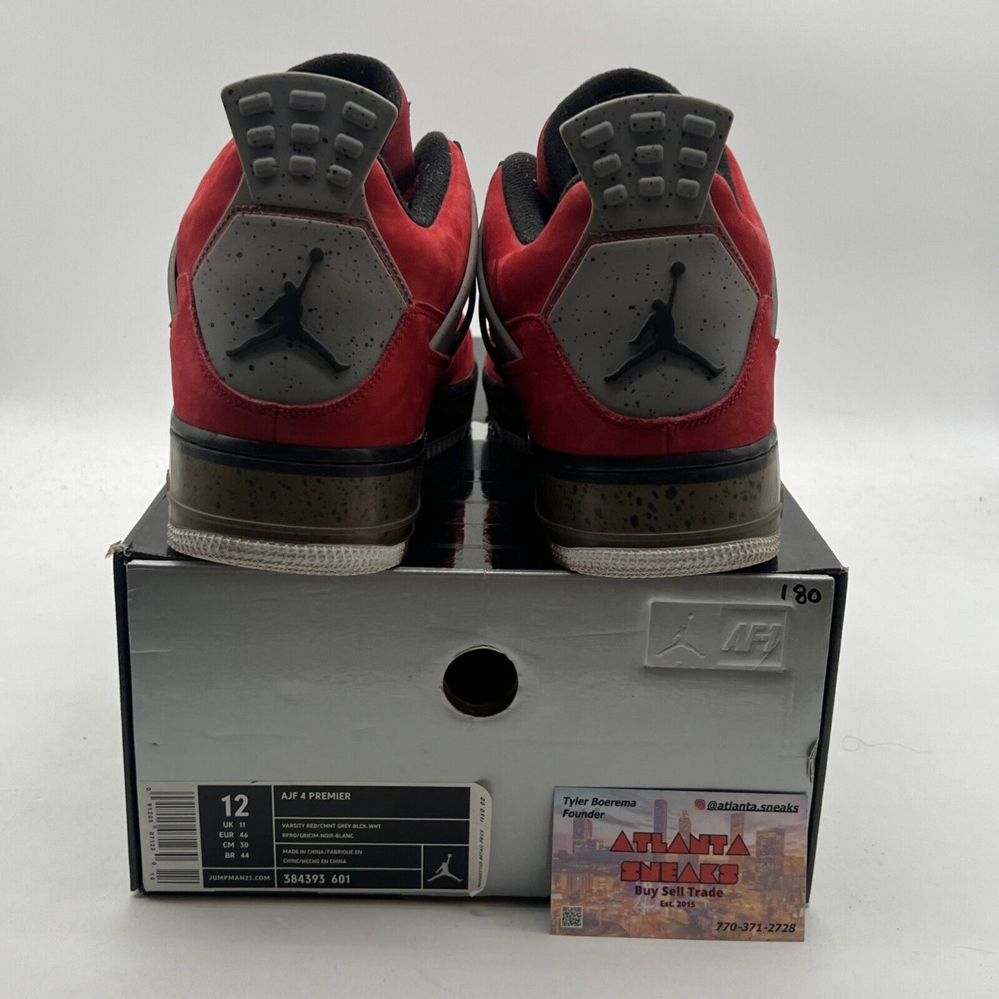 Size 12 - Air Jordan Fusion 4 Premier Varsity Red Cement (384393-601)