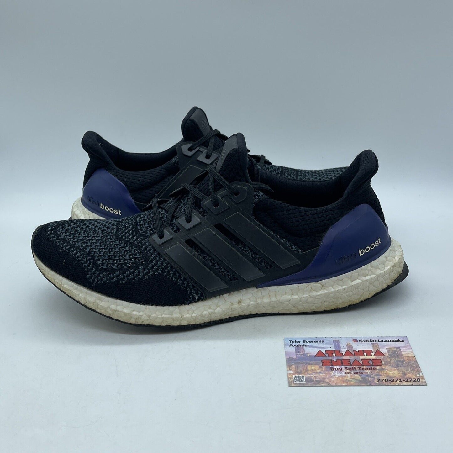 Size 10 - adidas UltraBoost 1.0 OG Blue White Black Suede Leather (B27171)