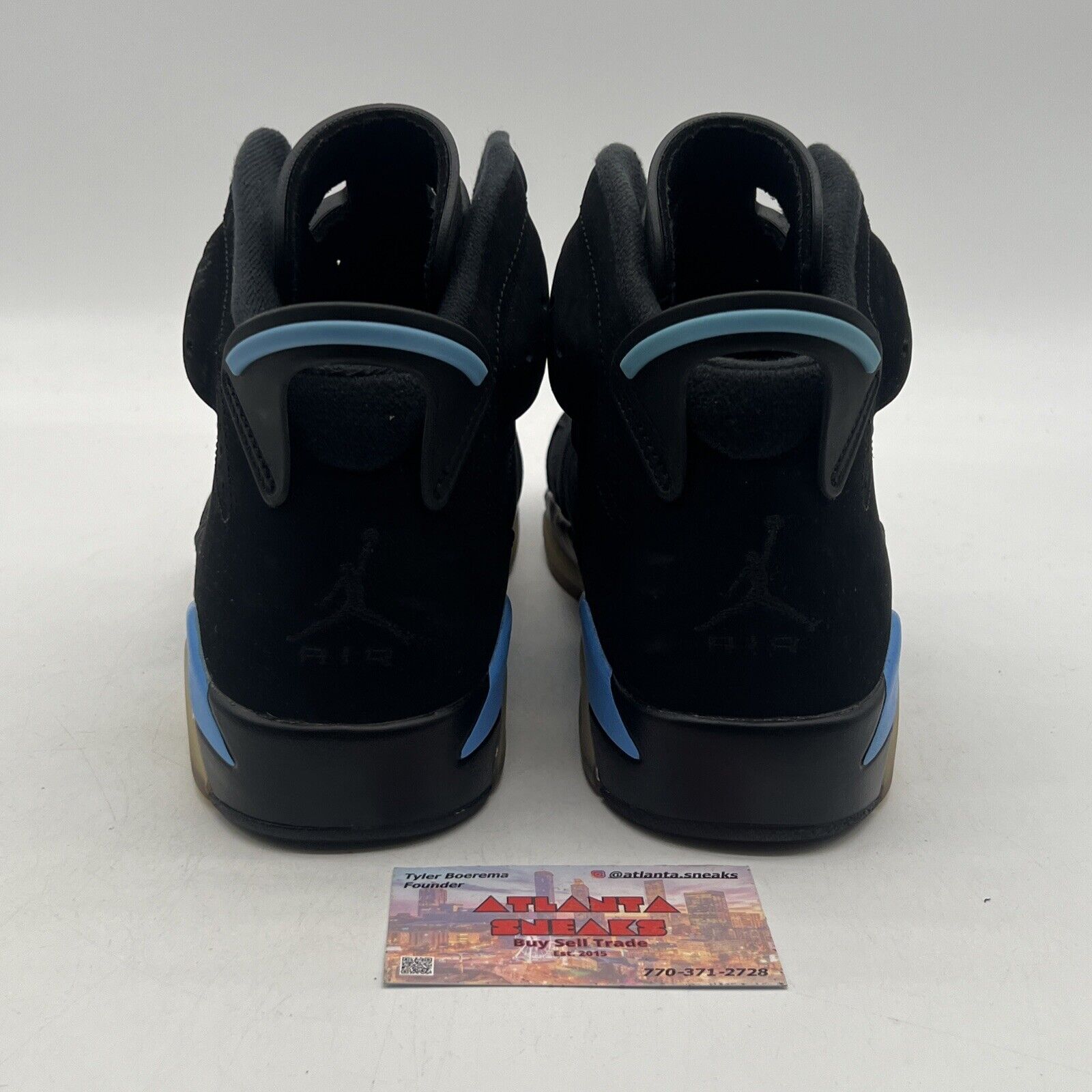 Size 10 - Air Jordan 6 Retro UNC Black Blue Suede (384664-006)